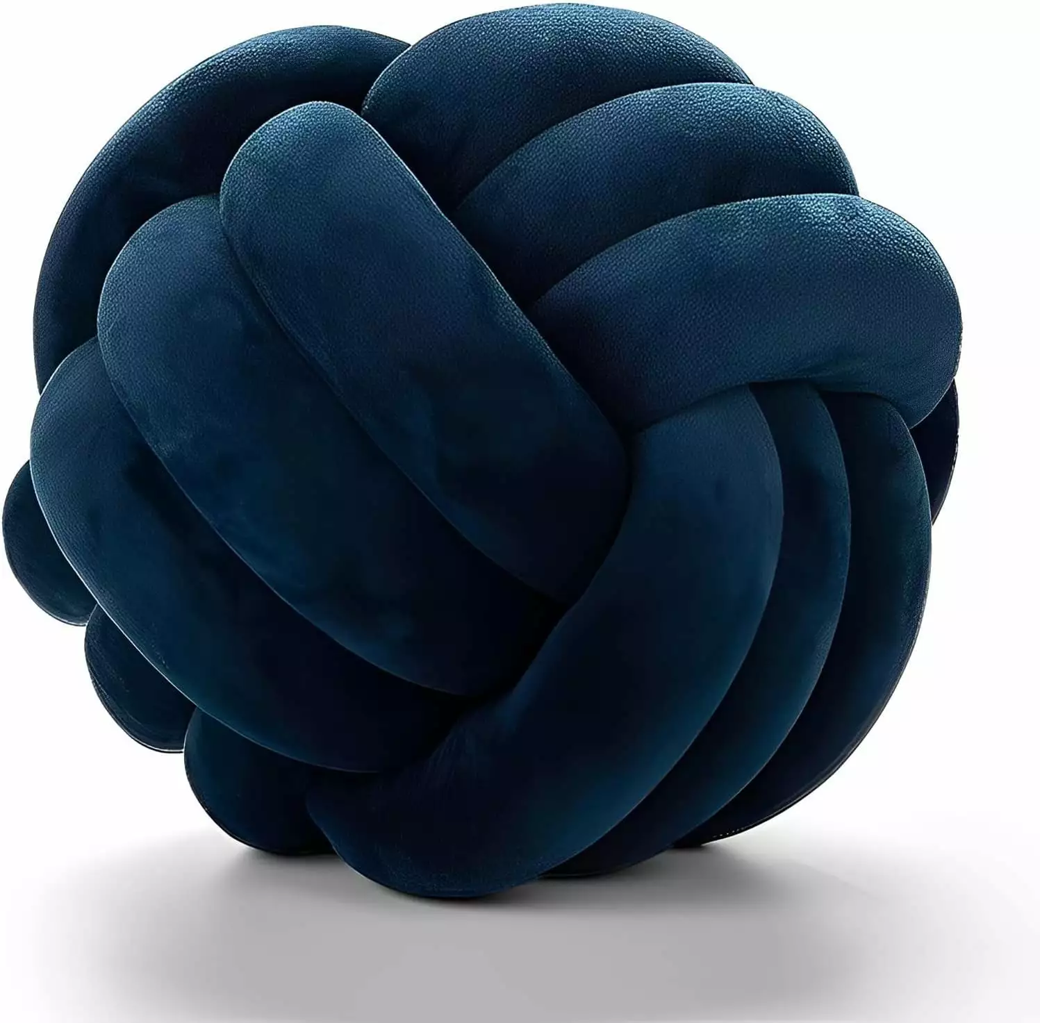 Knot Pillow Ball Round Cushion Pillows. Children Room Decoration Plush Toys Calming Stress Relief Toy (Dark Blue.8.5in/22cm)