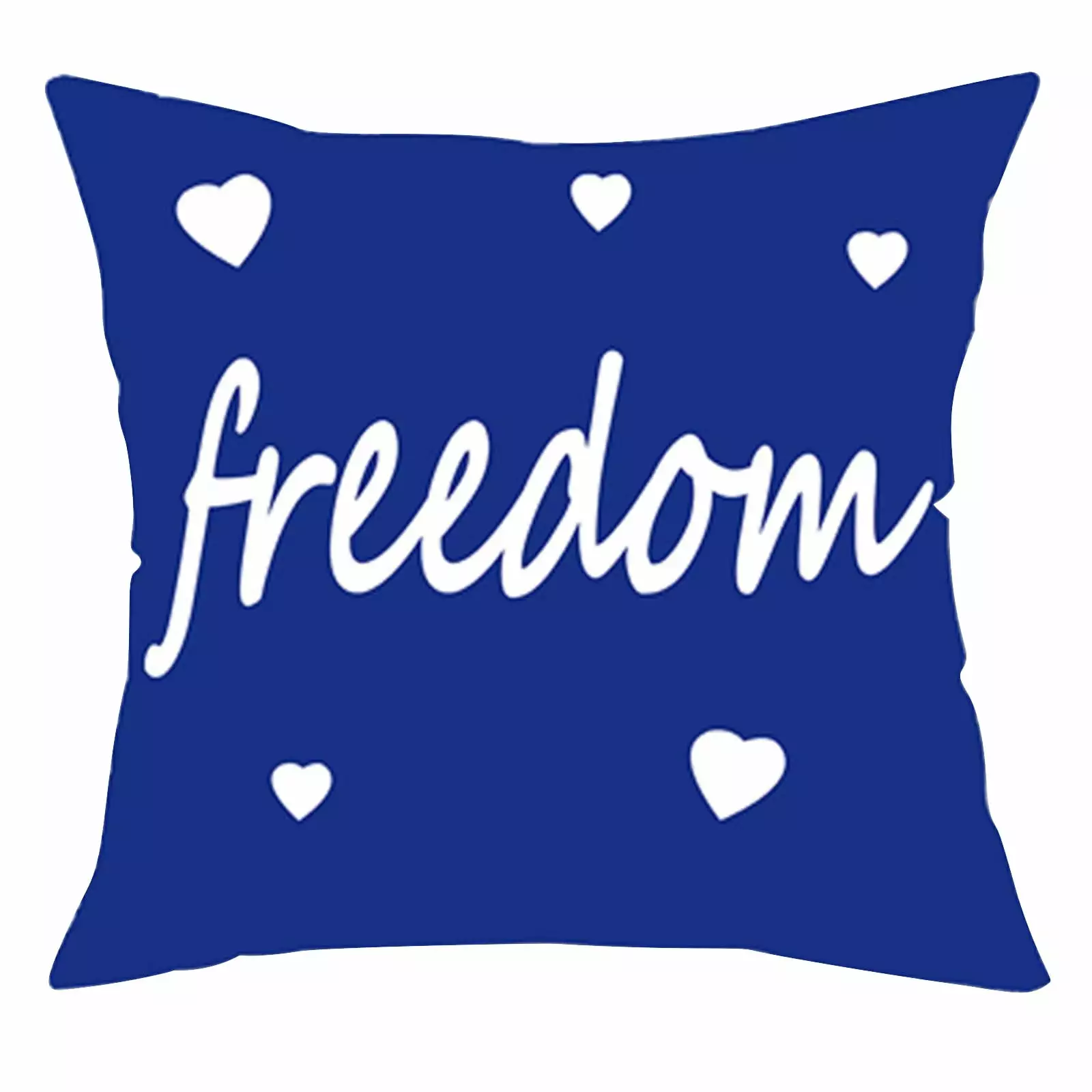 Komiseup 4th of July Patriotic Throw Pillow Cover. Independence Memorial Day America Stars Cushion Case Red Blue Stars Stripes Decorative for Sofa Couch