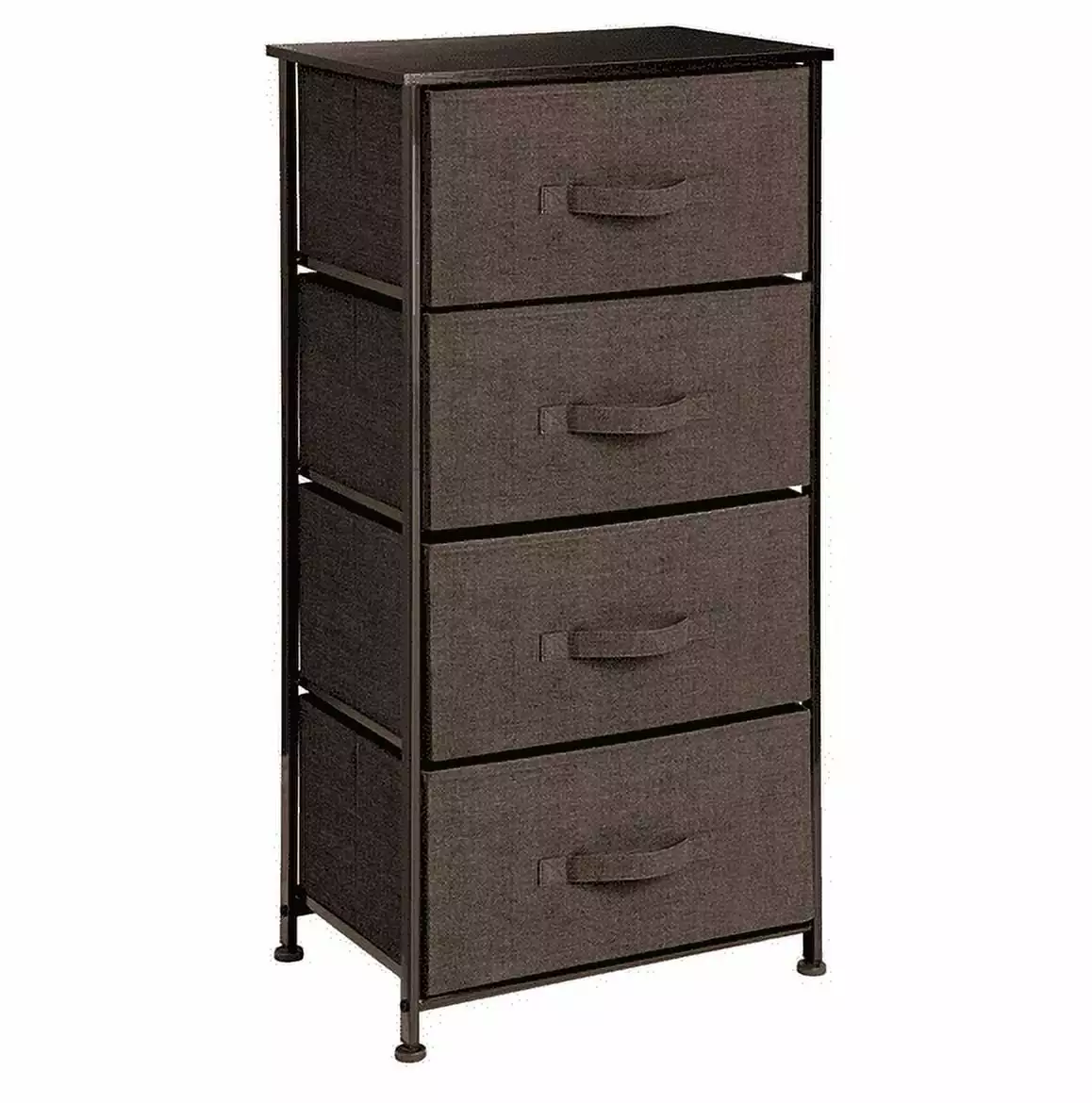 Ktaxon 4-Drawer Dresser Tower. Nightstand Chest Storage Organizer for Living Room. Hallway. Entryway. Kid Bedroom. Brown