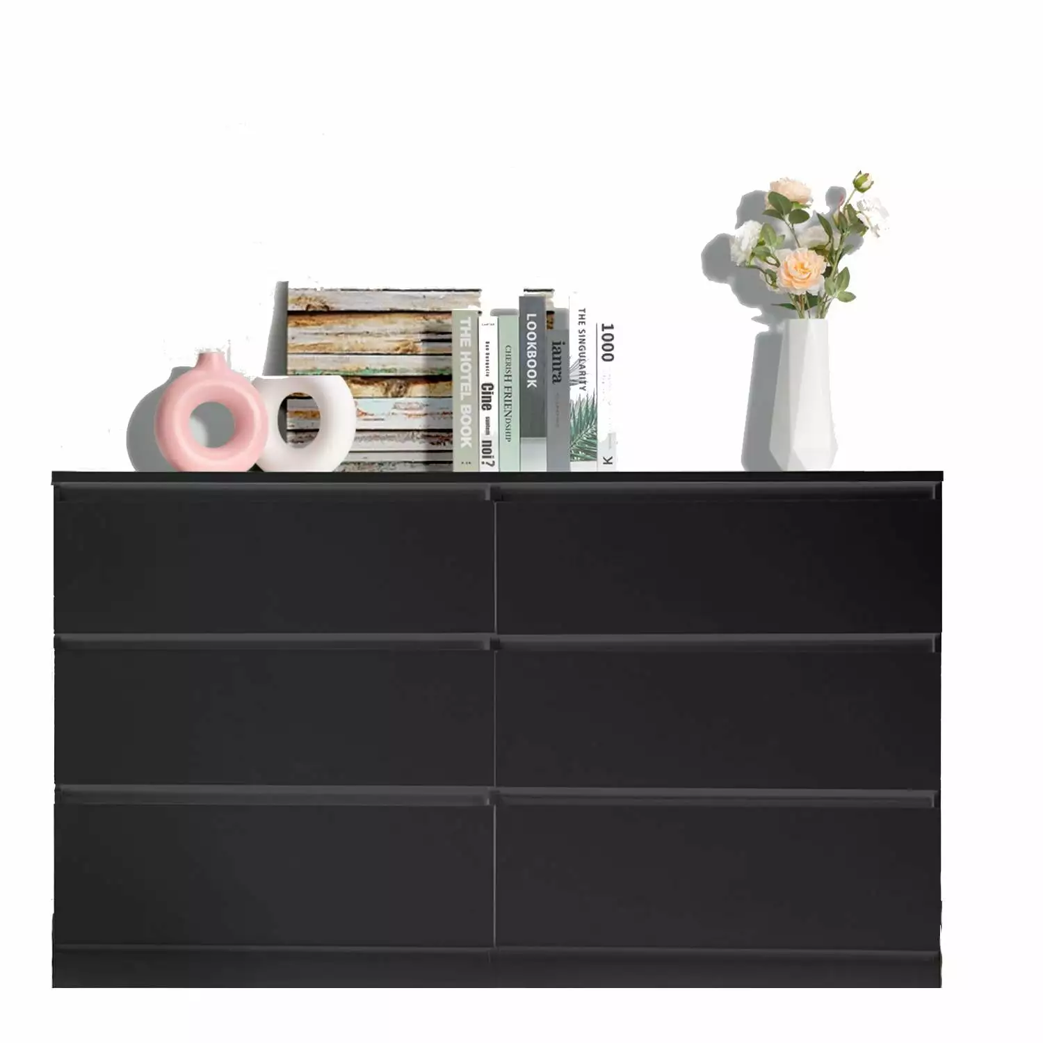 Ktaxon 6 Drawer Double Dresser. Kids Dresser. Nursery Dresser Drawer Organizer. Chest Of Drawers. Black