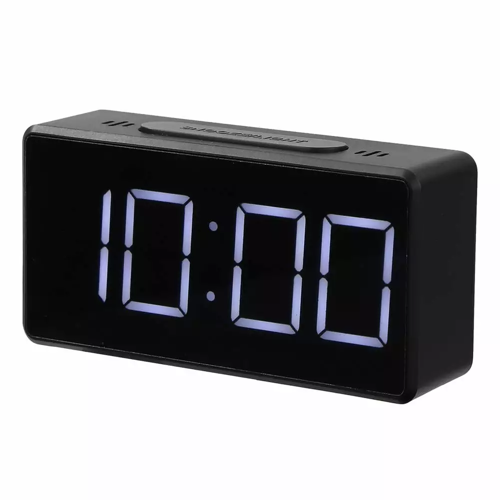 LED Digital Alarm Clock with USB Port Snooze Table Electronic Clock (Black)