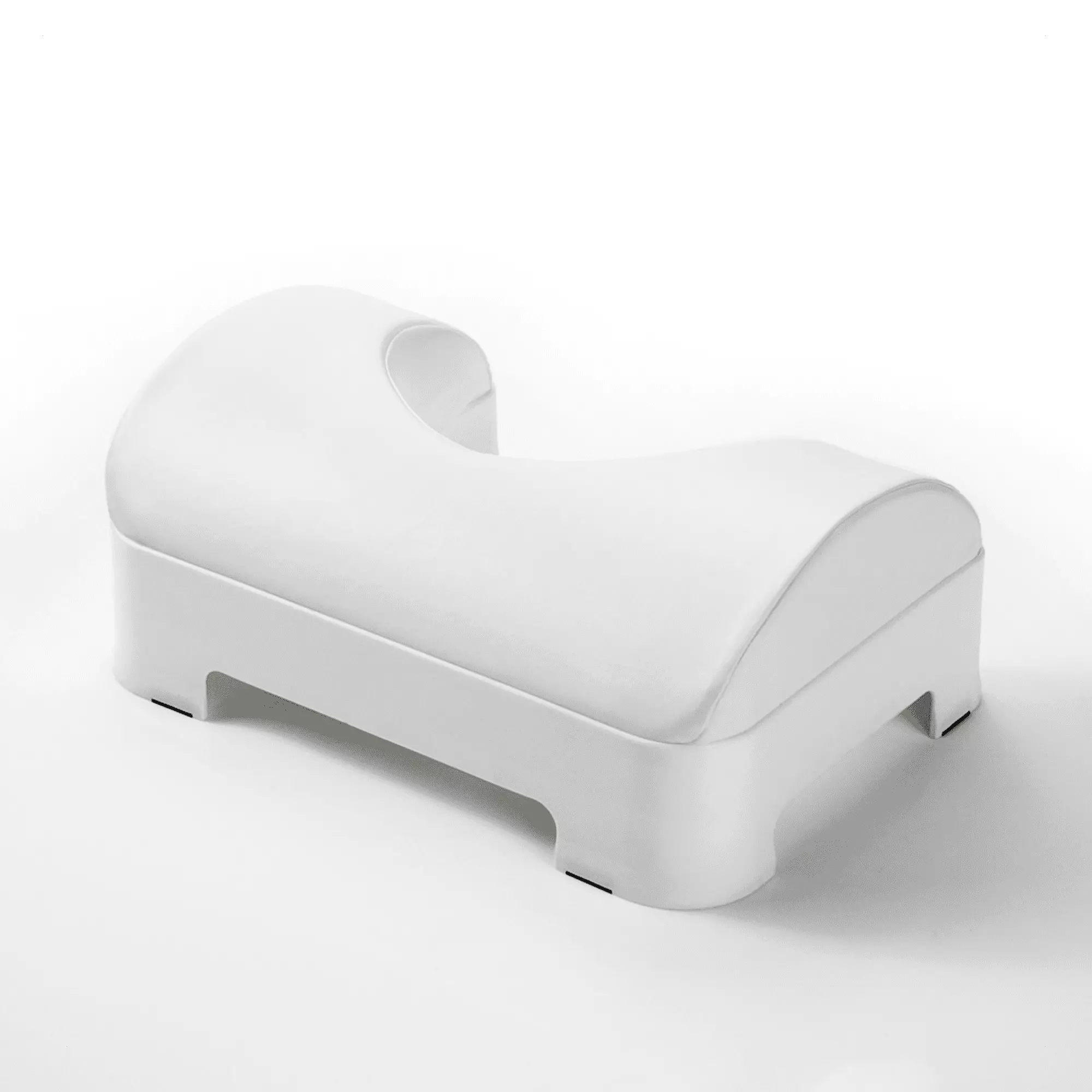 LUXE Comfort Soft & Ergonomic Toilet Footstool with Removable Cushion and Waterproof Cover. White