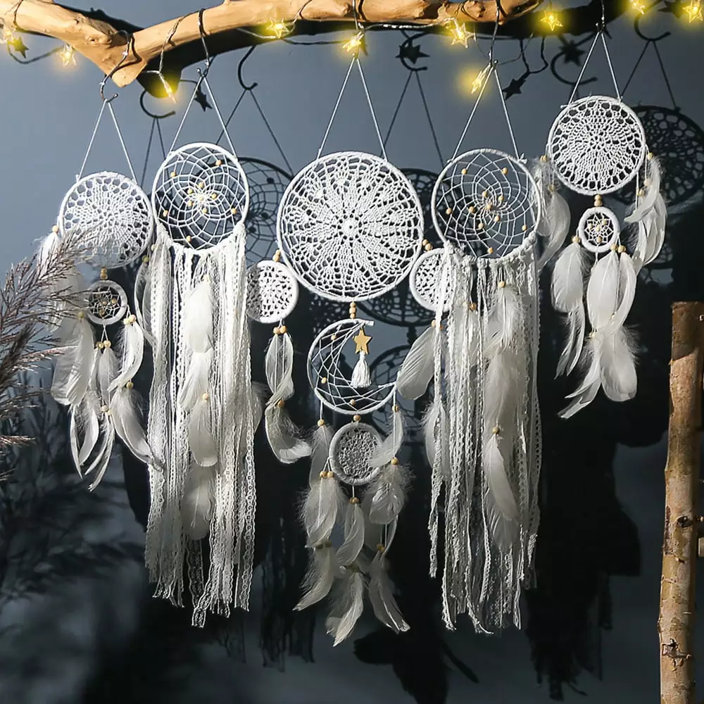 Large Boho Dream Catcher Macrame Wall Hanging for Vintage Wedding Home Decorations Wall Hanging for Nursery Bedroom Home Decor Girls Birthday Gift