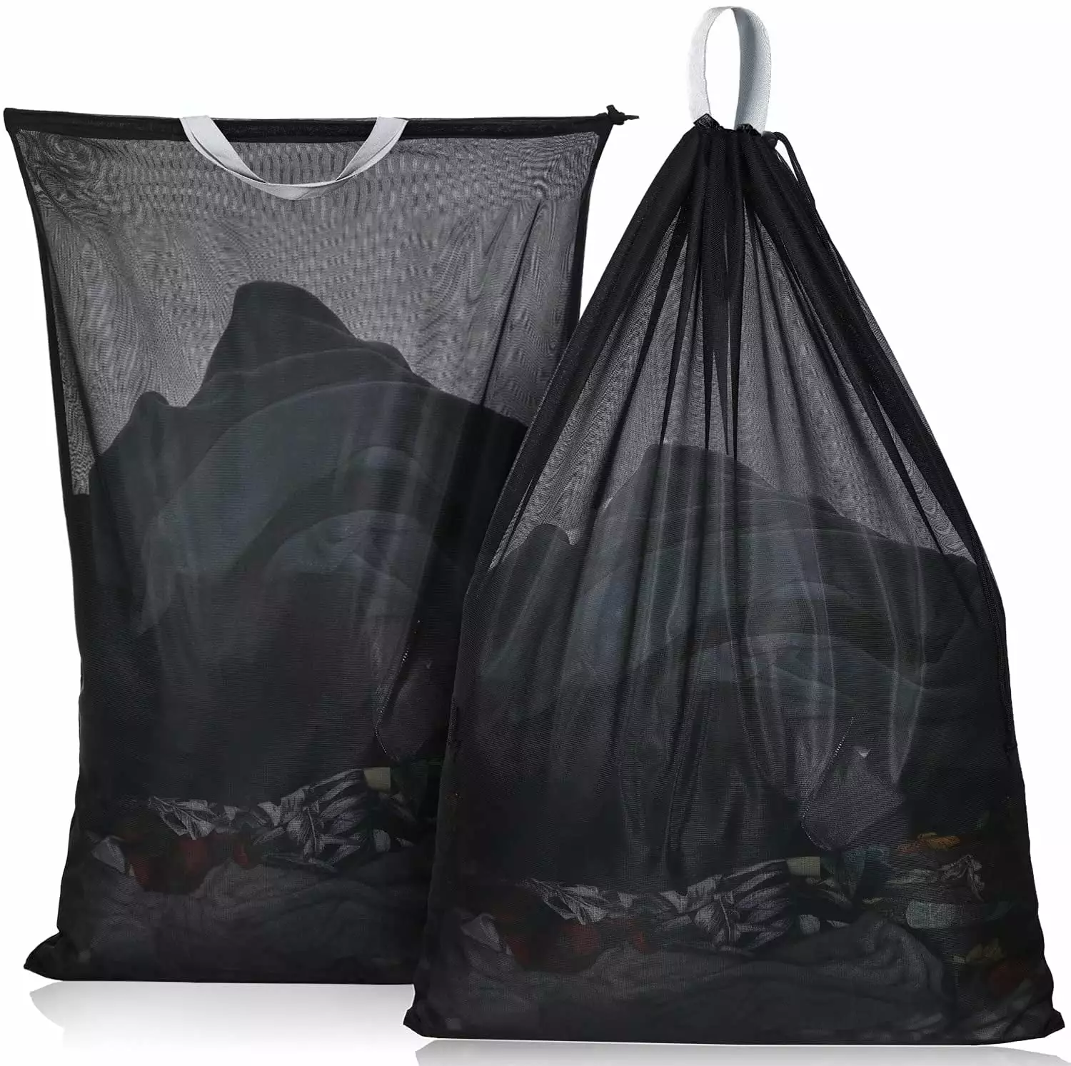 Laundry Bags. 60 x 90 cm Extra Large Laundry Net with Reinforced Handle and Drawstring Closure. 2 Pack Curtains. Coats. Bed Linen Laundry Bag for Family. College Dorm and Apartment