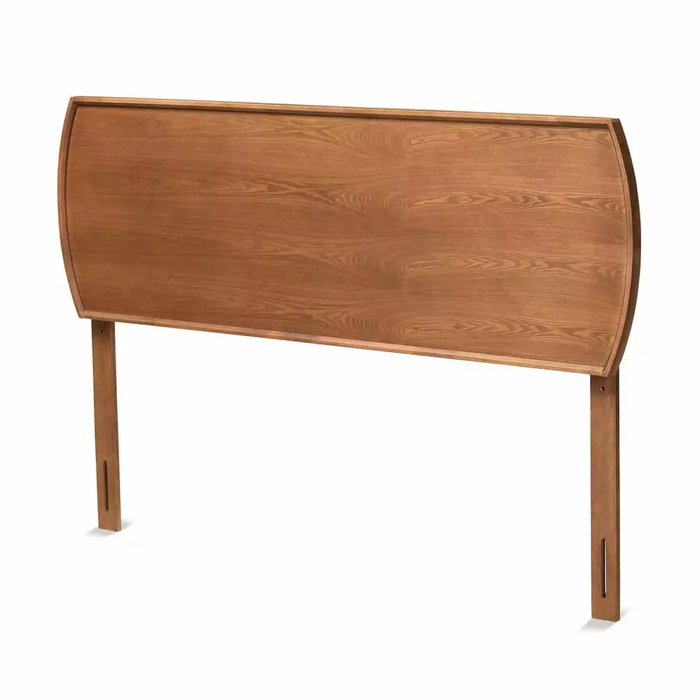 Laurien Mid-Century Modern Ash Walnut Finished Wood Queen Size Headboard