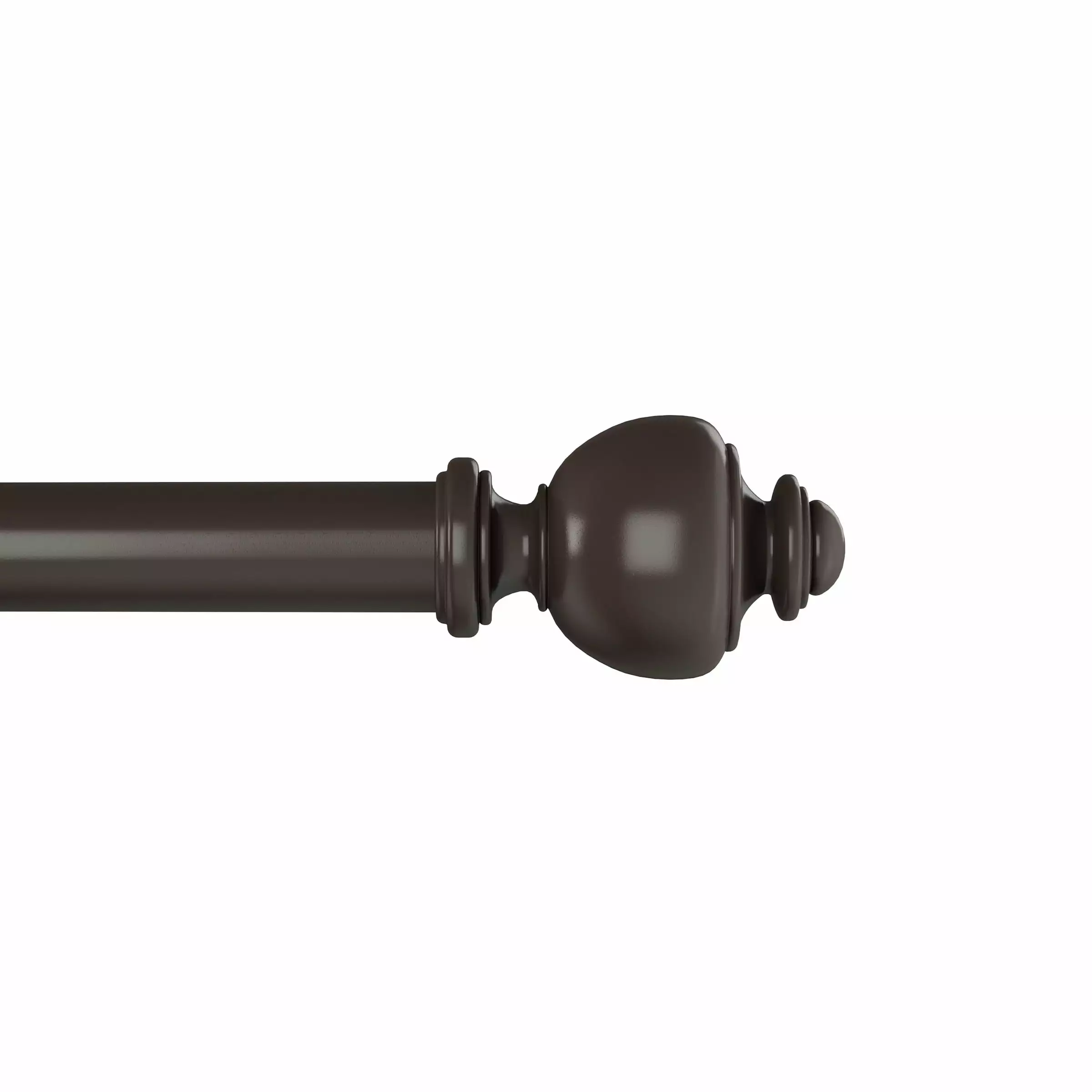 Lavish Home Curtain 1-inch Adjustable Rod - Modern Urn Finials 66-120 (Bronze )