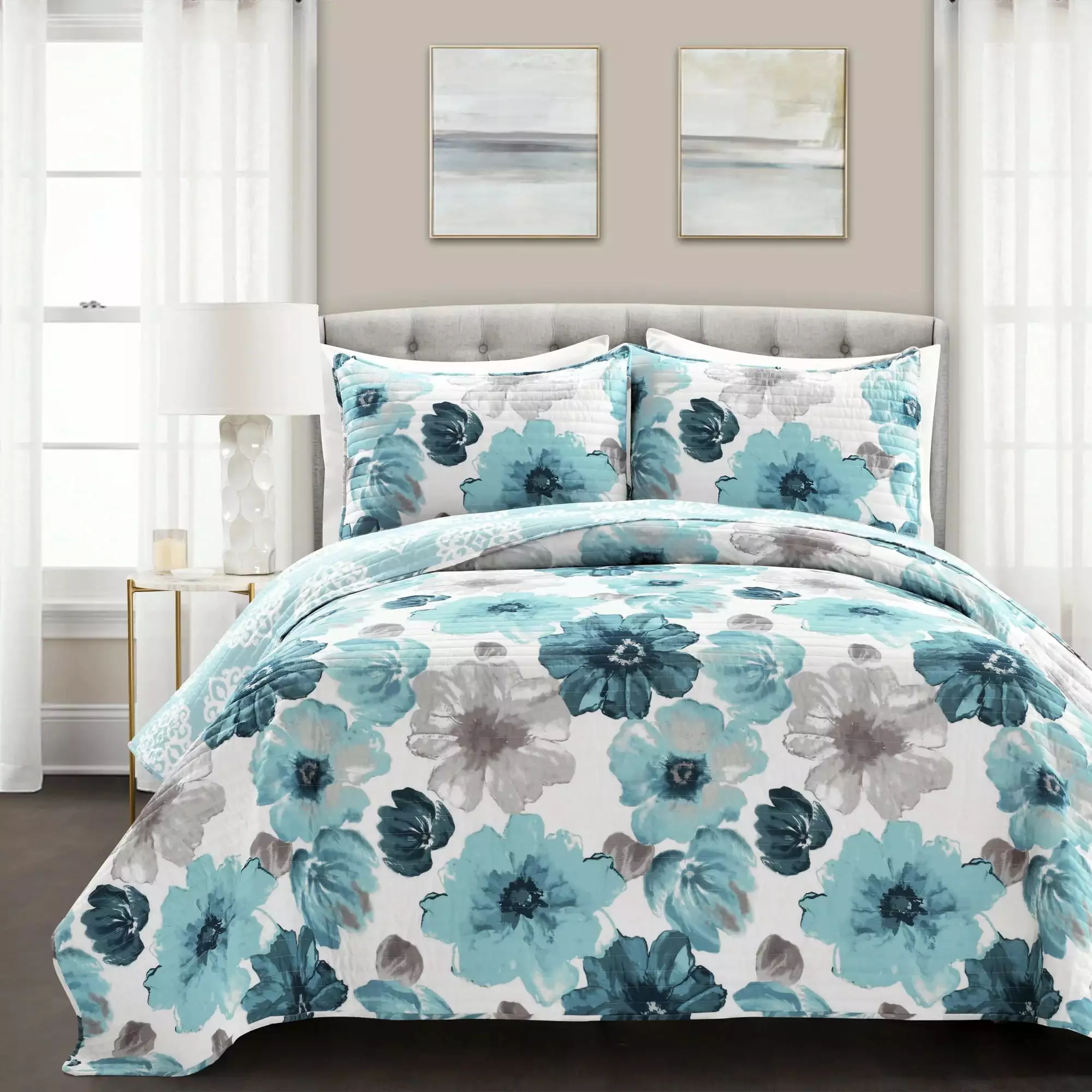 Leah 3-Piece Quilt Set by Lush Decor