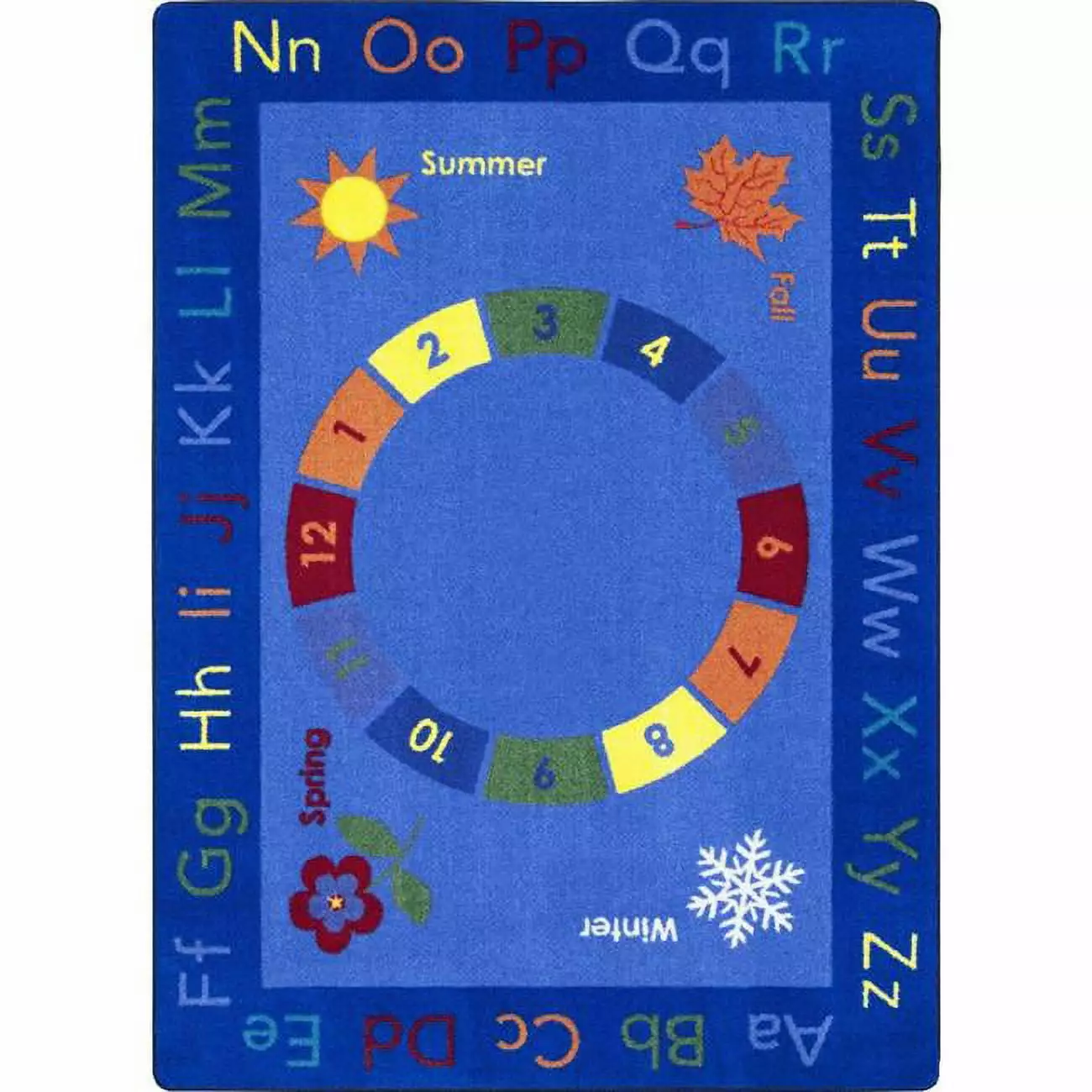 Learn Through the Seasons 7'8 x 10'9 Area Rug In Color Multi