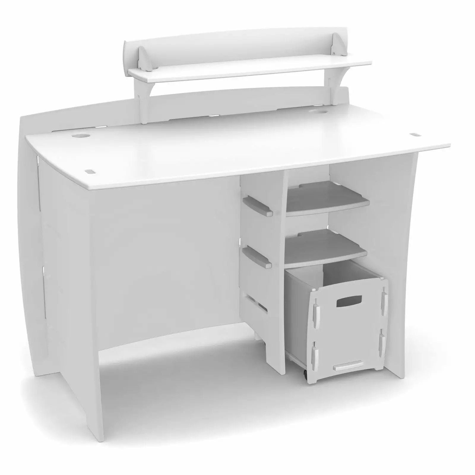 Legare 43 in. Classic Kids Desk with File Cart - White