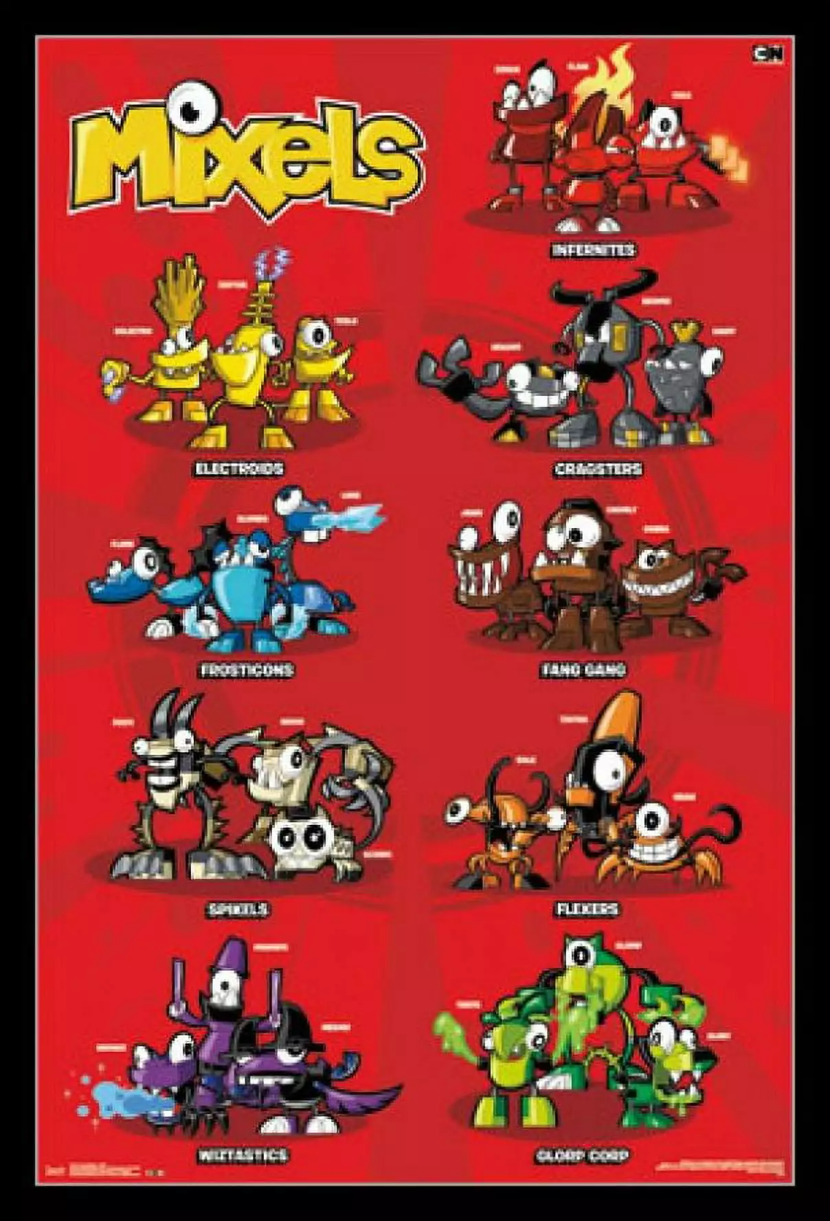 Lego Mixels - Grid Laminated & Framed Poster Print (22 x 34)