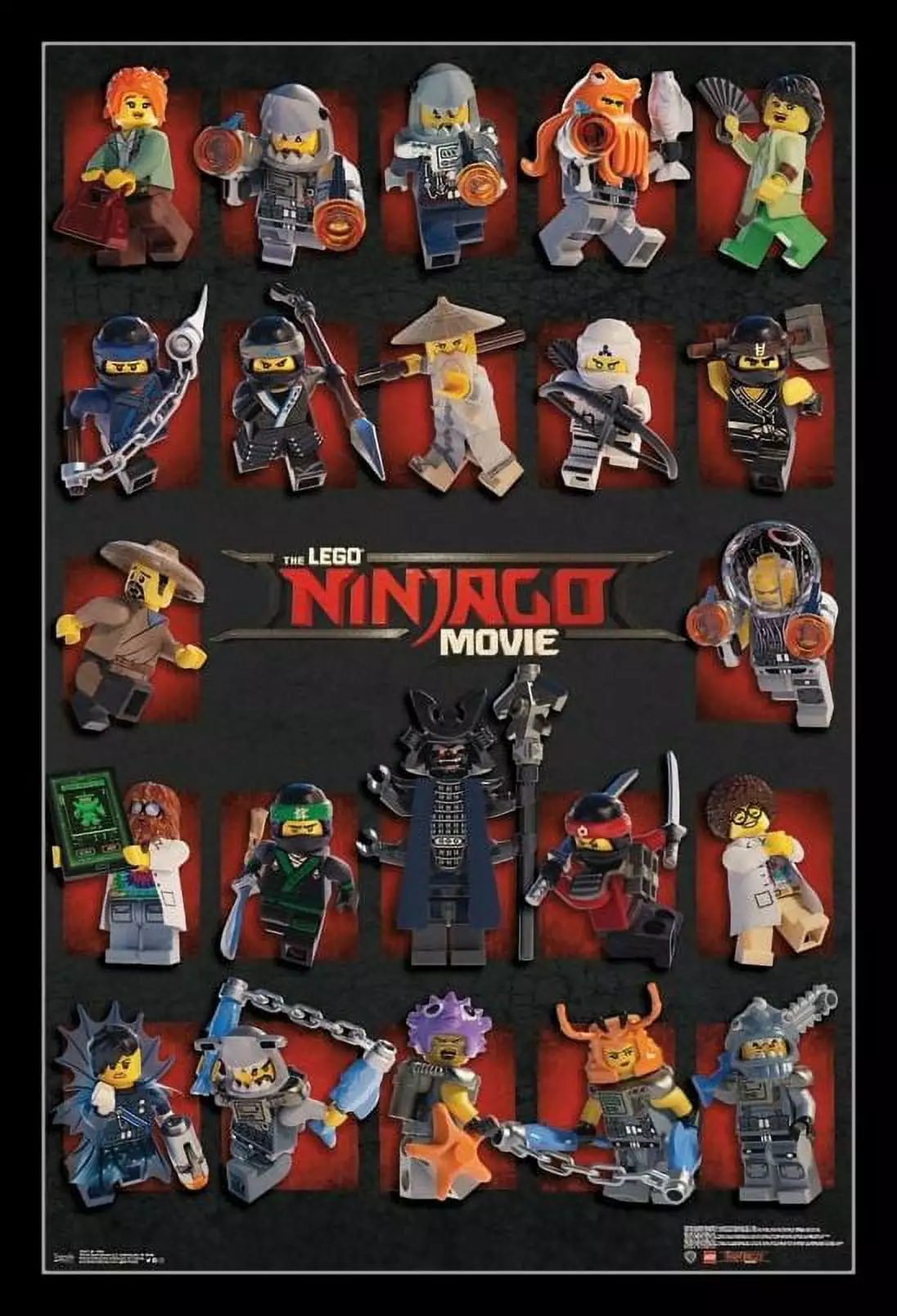 Lego Ninjago - Grid Laminated & Framed Poster Print (22 x 34)