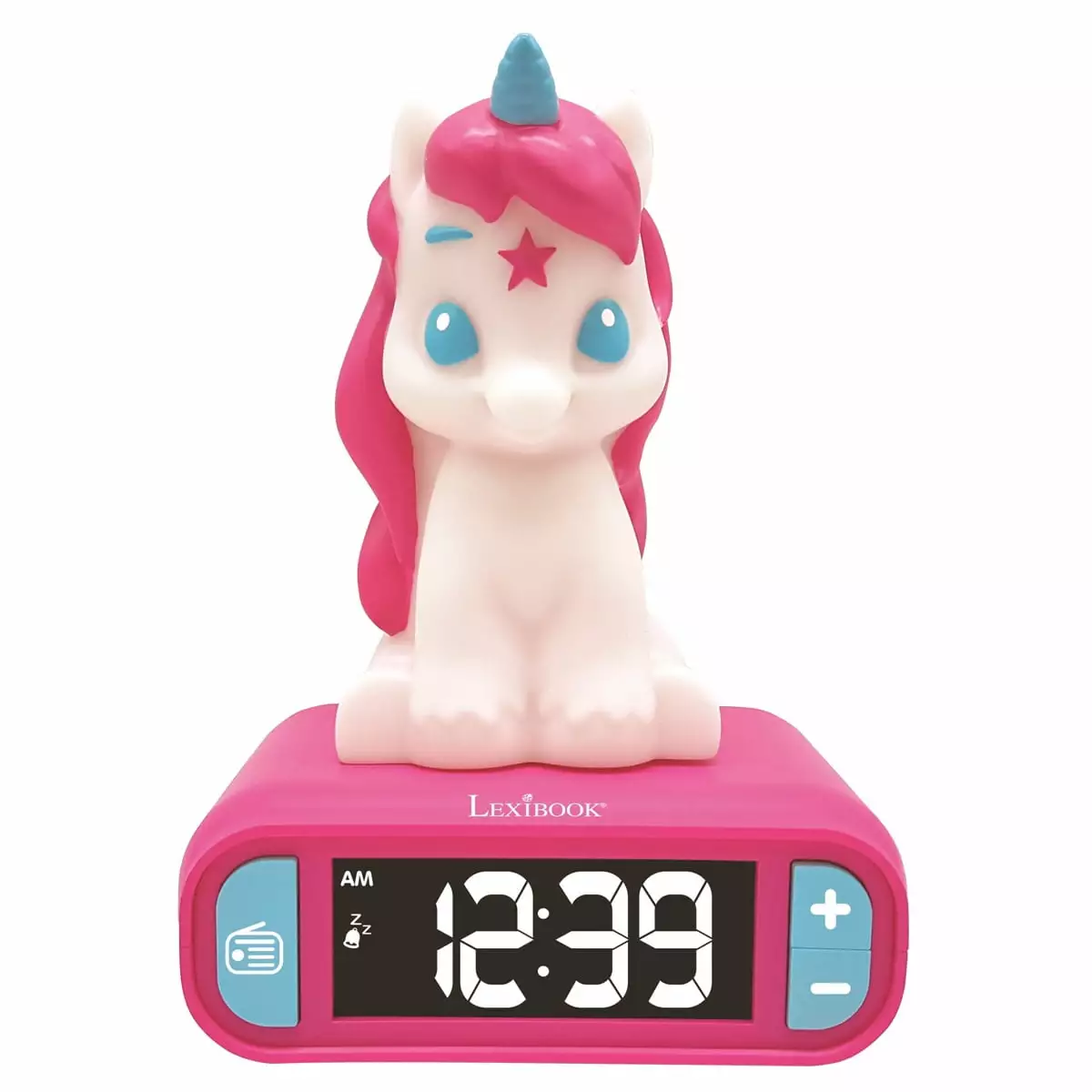 Lexibook - Unicorn Digital Alarm Clock for kids with Night Lightn Snooze and Radio. Childrens Clock. Luminous Unicorn. Pink colour - RL800UNI