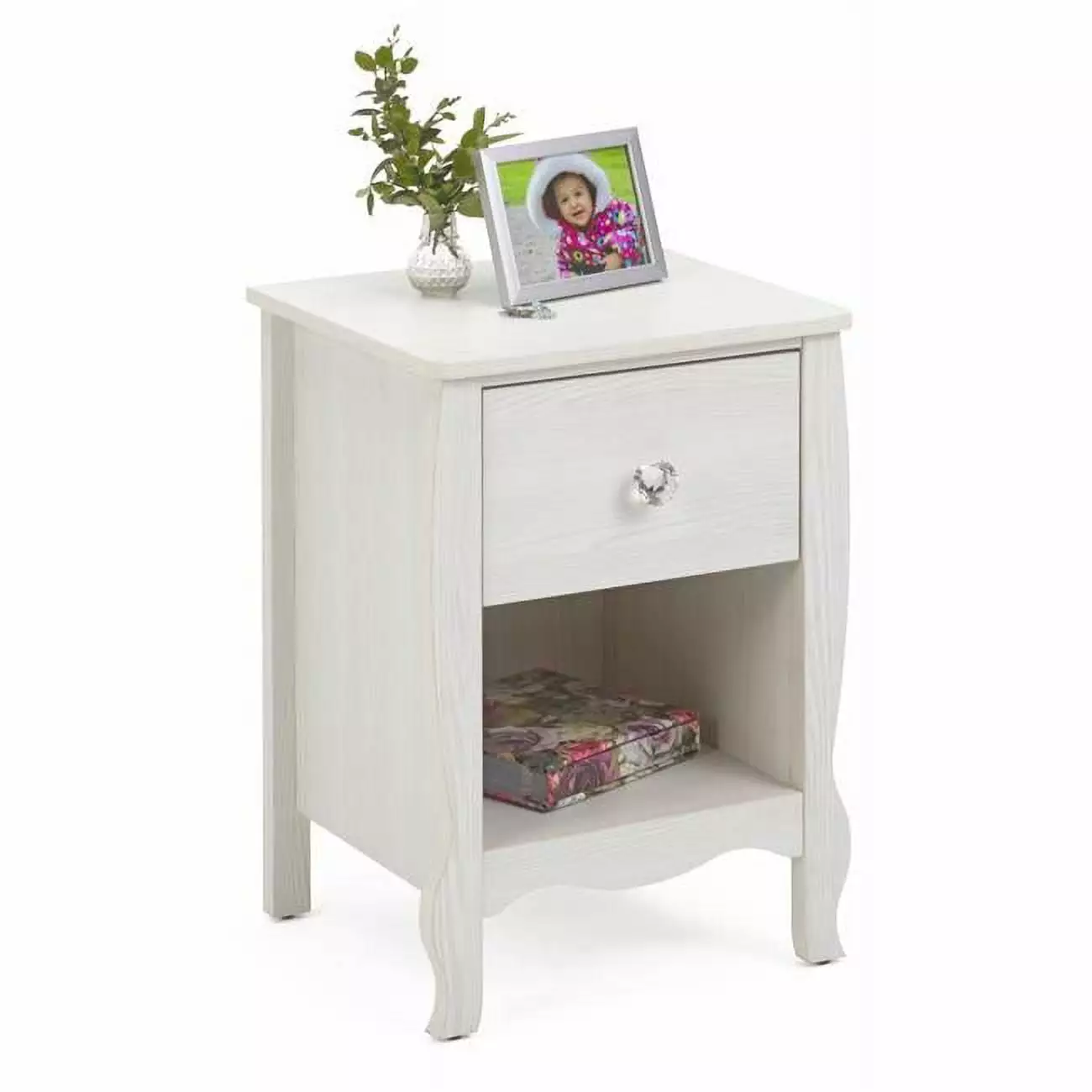 Lindsay Nightstand - Stone White Oak