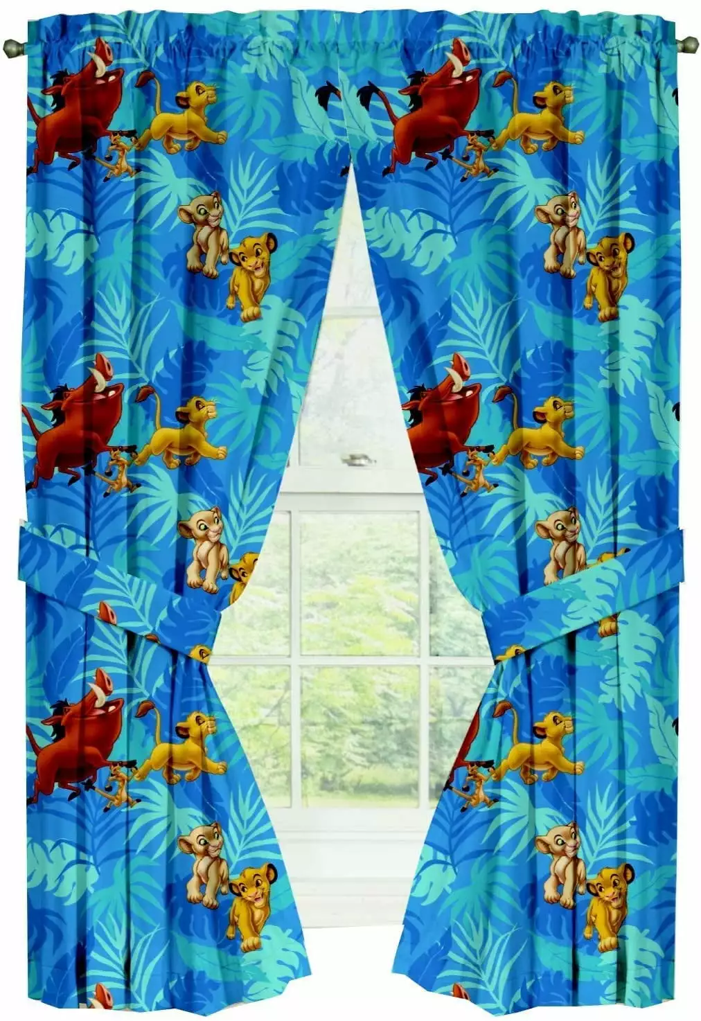 Lion King Dark Child Room Darkening Window Curtain Panels - 42 x 63 inch 2 Panels for Kids