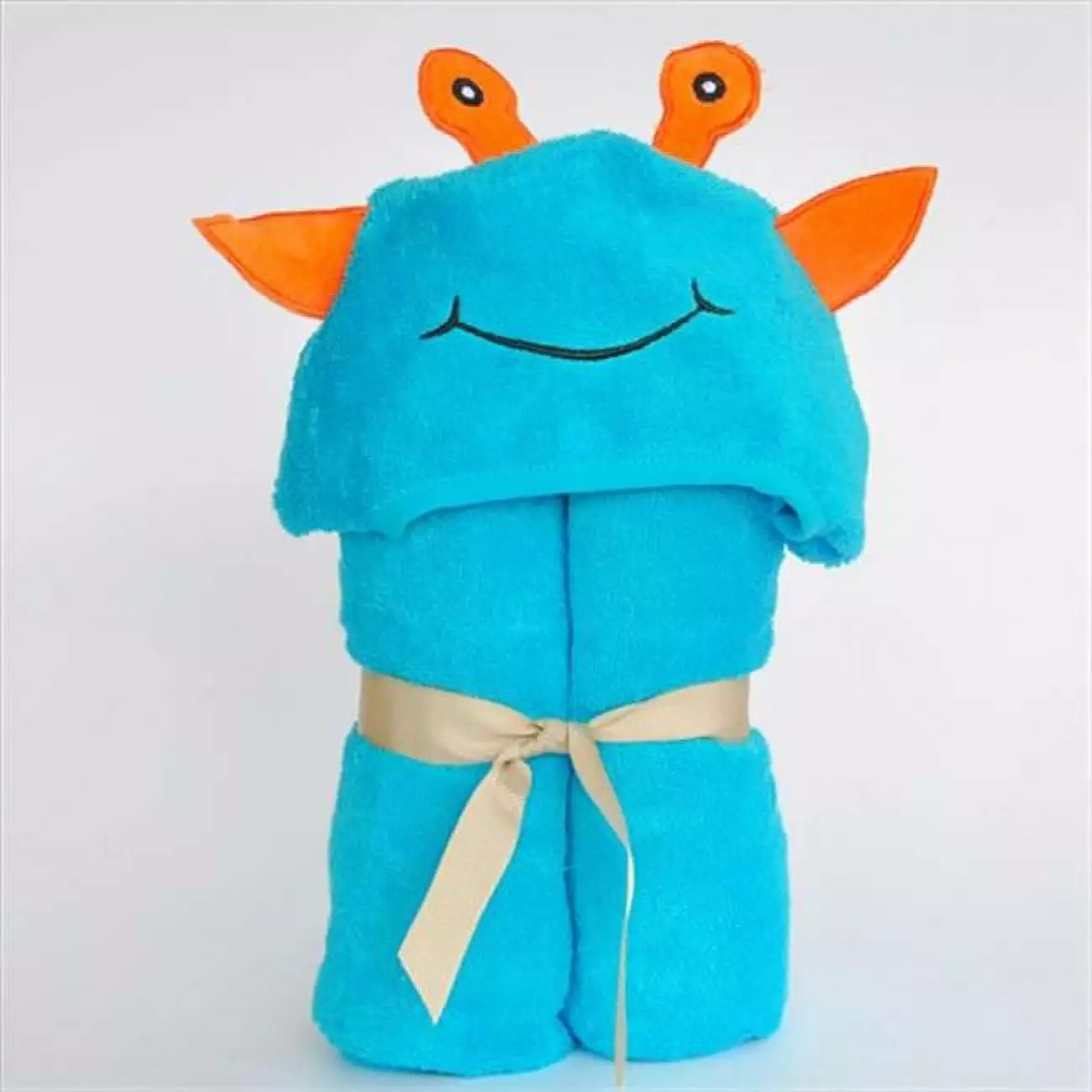 Little Ashkim BHTA002 Little Kid Alien Hooded Bamboo Turkish Towel - Turquoise- 2T-5T