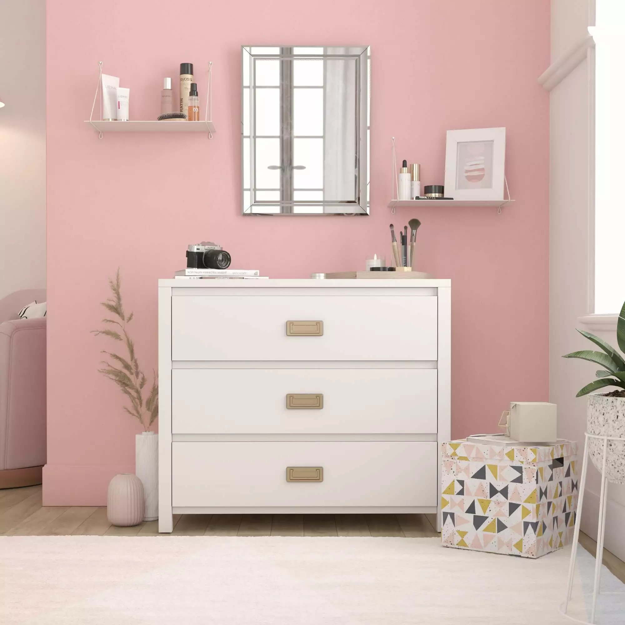 Little Seeds Monarch Hill Haven 3-Drawer Kids' Dresser. White