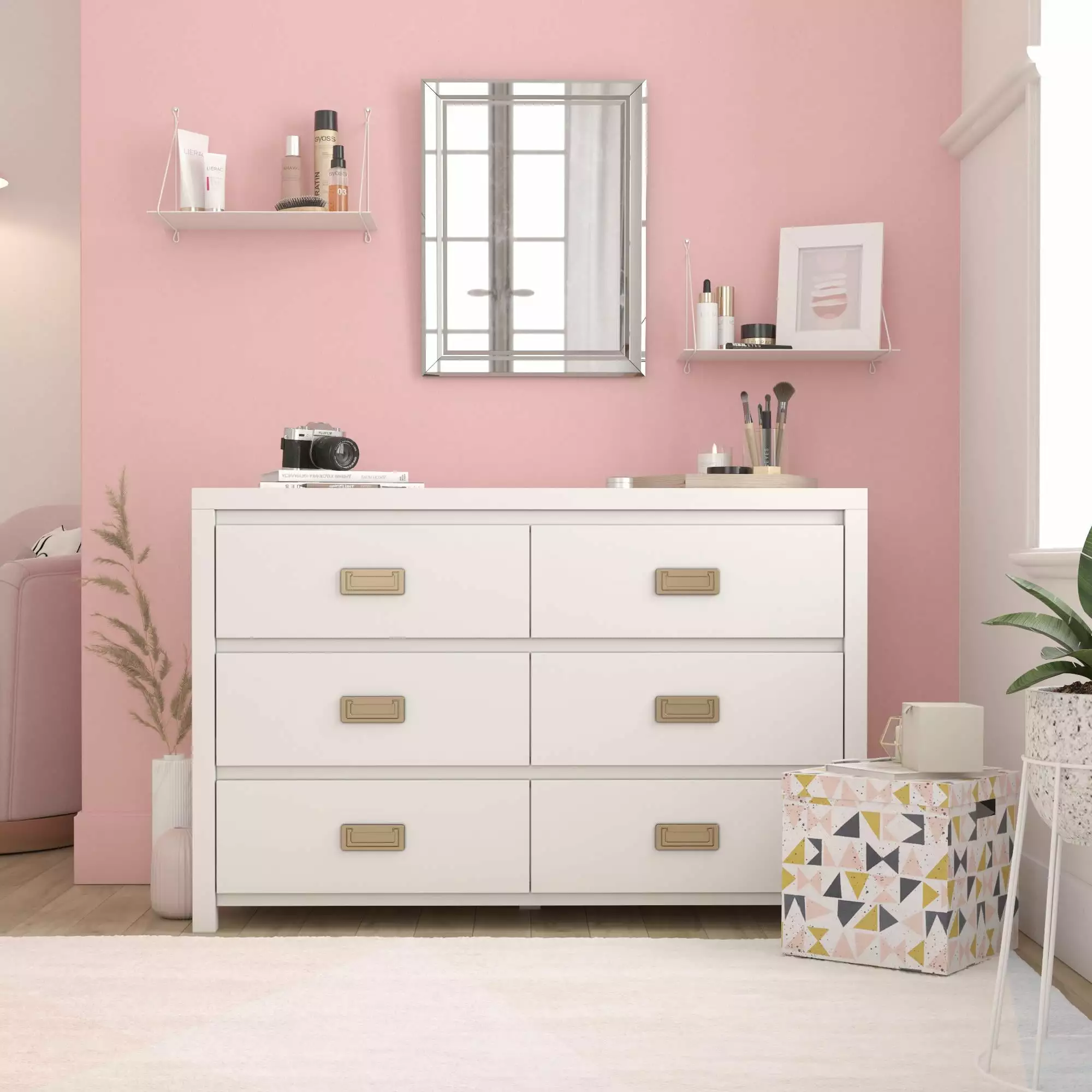 Little Seeds Monarch Hill Haven 6-Drawer Kids' Dresser. White