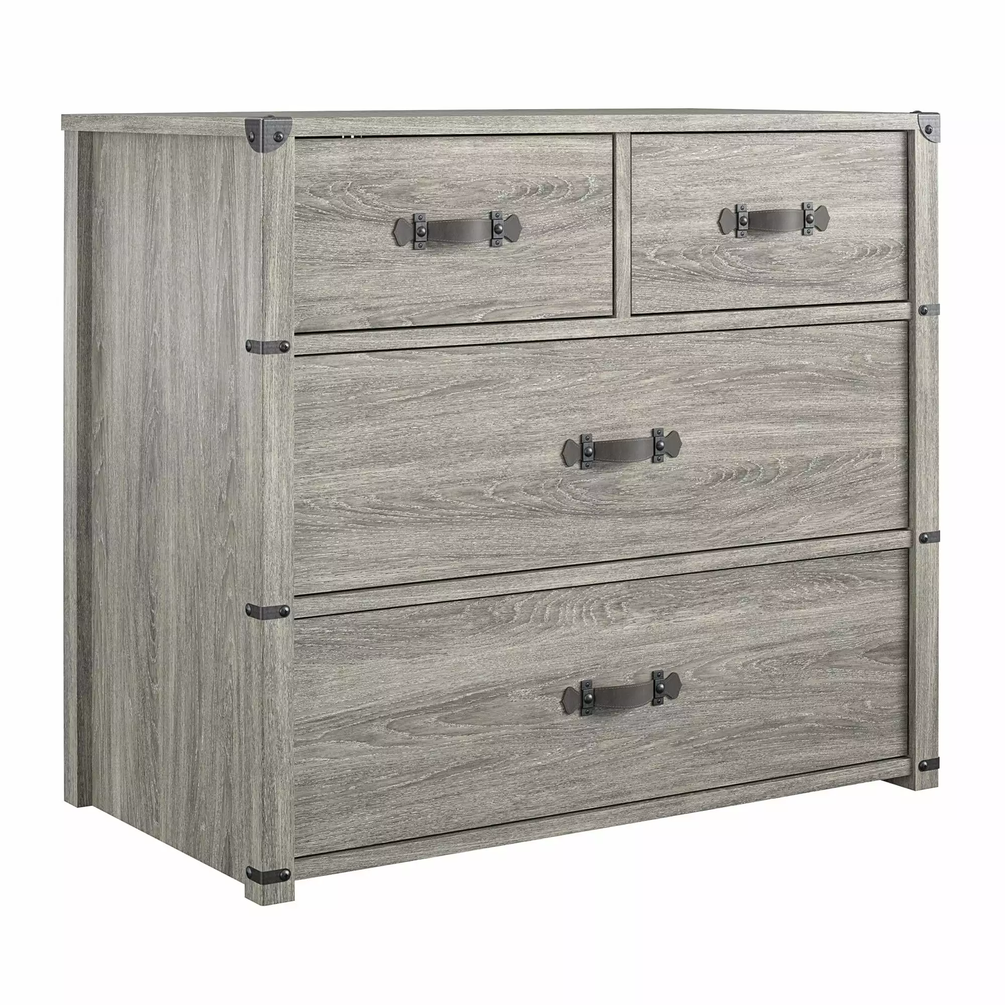 Little Seeds Nova 4 Drawer Storage Dresser - Grey Oak