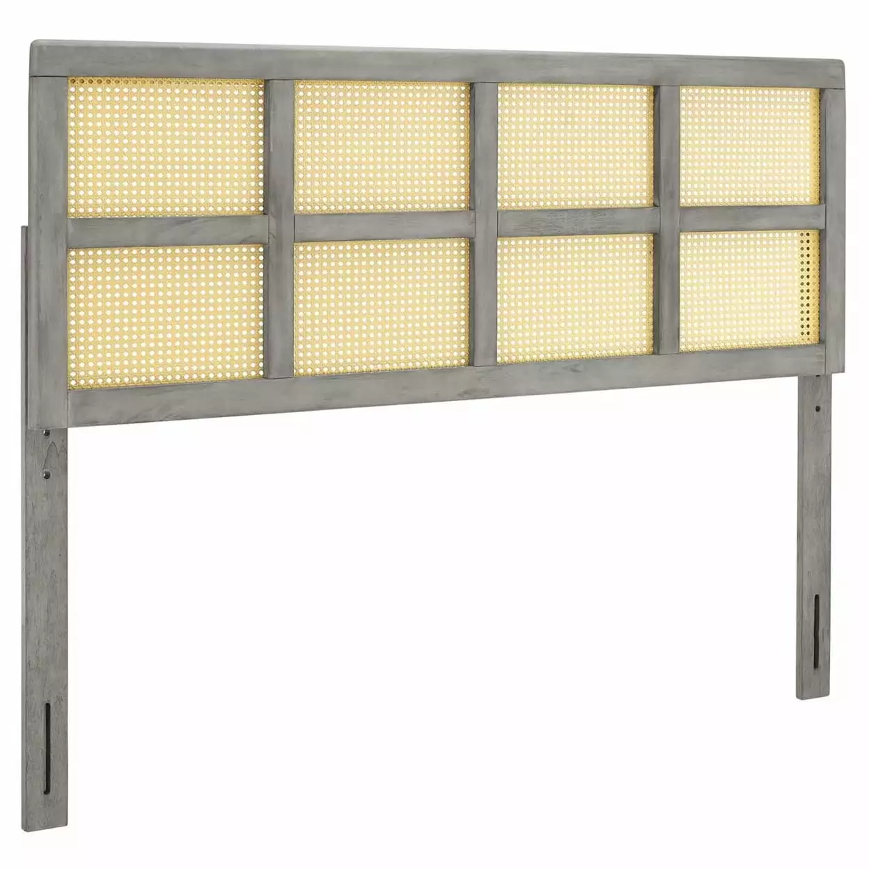 Luana Cane Queen Headboard Gray