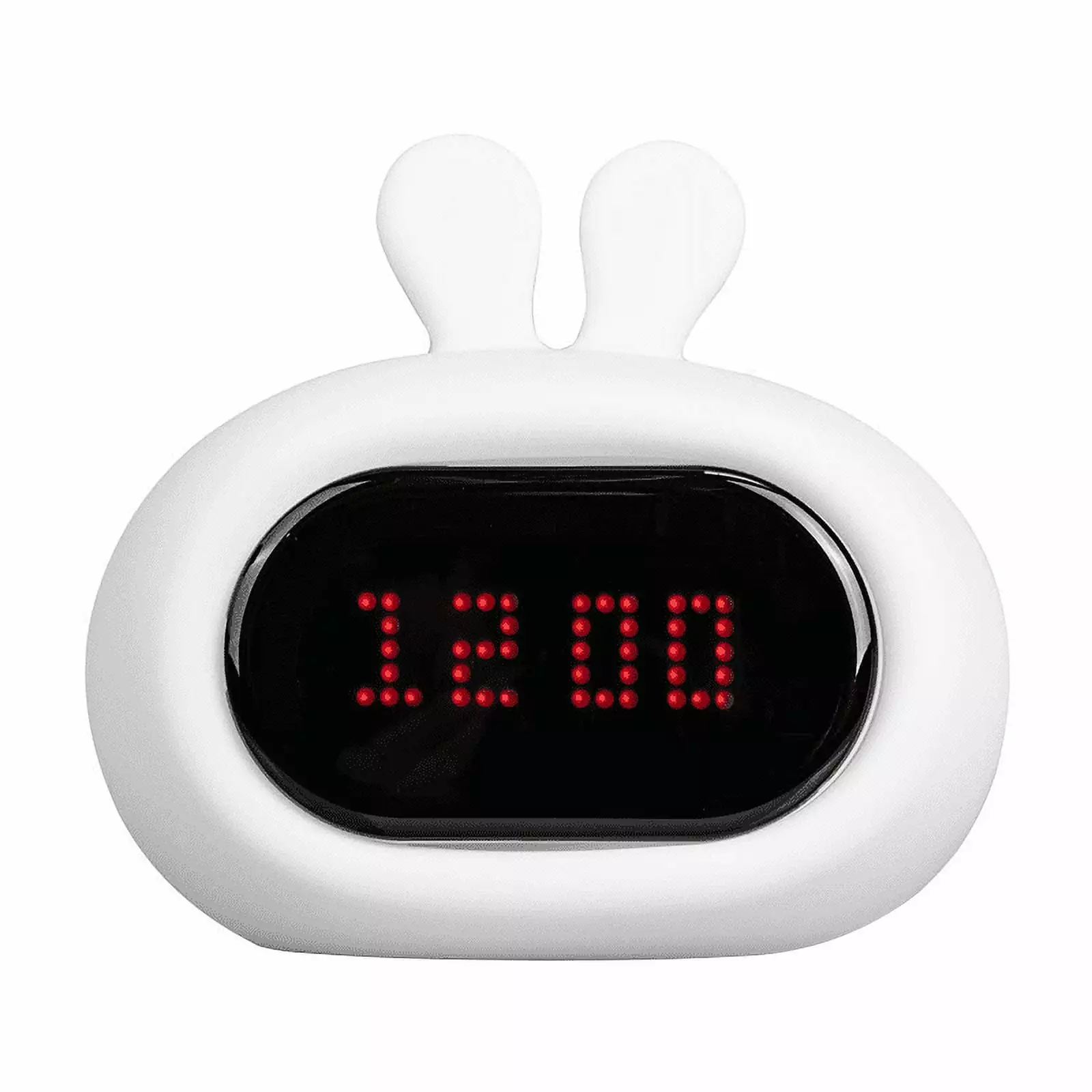 LumiPets Clock & Nightlight: Silicone Bunny-Ear Alarm Clock & Nightlight for Toddlers