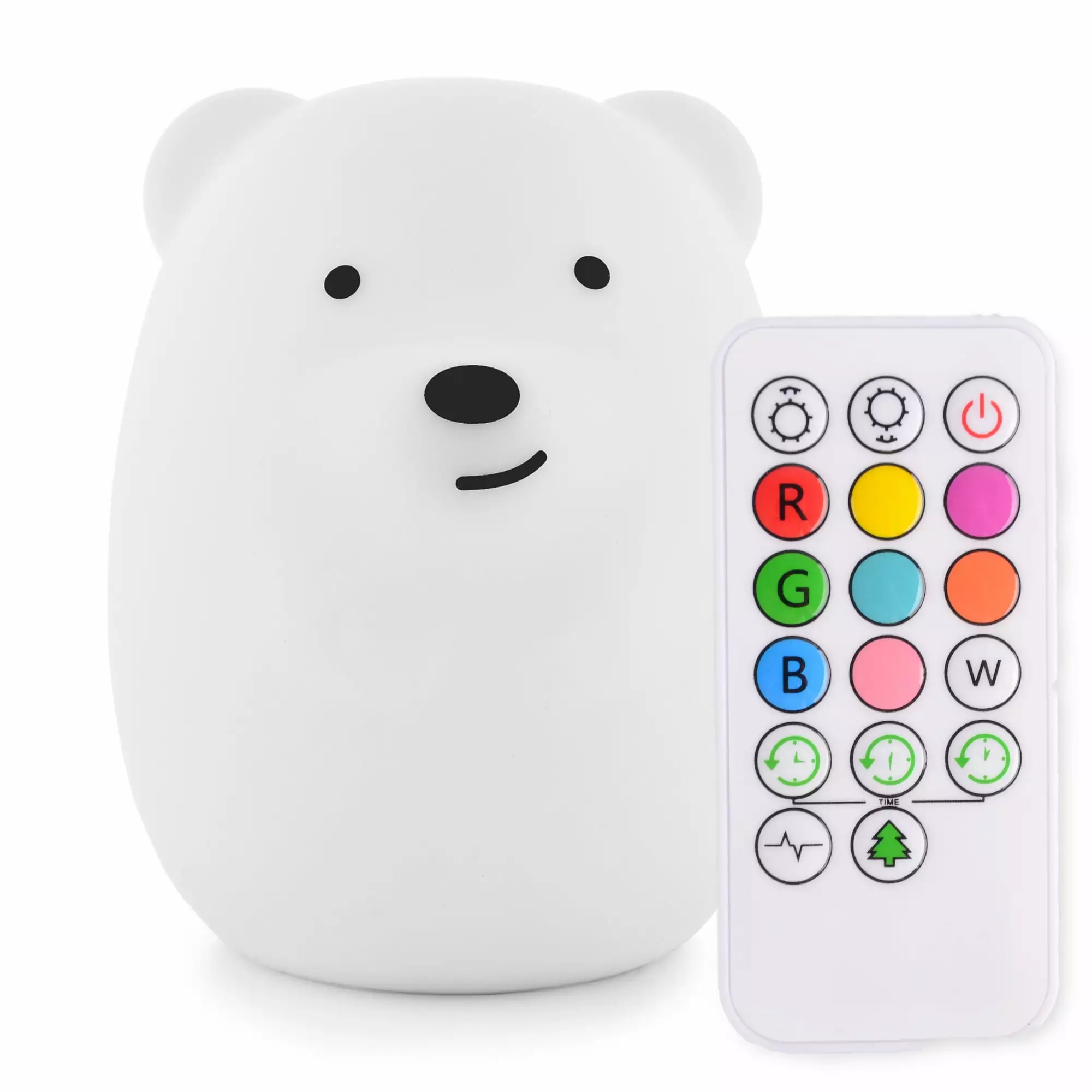 LumiPets Nursery Nightlight: Bear-Shaped Baby Nightlight - Rechargeable with Remote Bed. Sleep. Crib