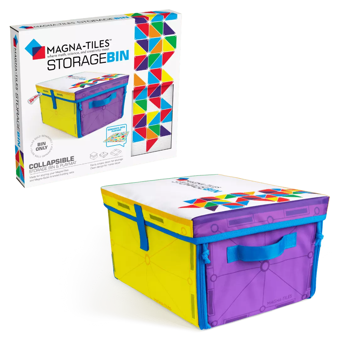 MAGNA-TILES Storage Bin & Interactive Play-Mat. The ORIGINAL Magnetic Building Brand