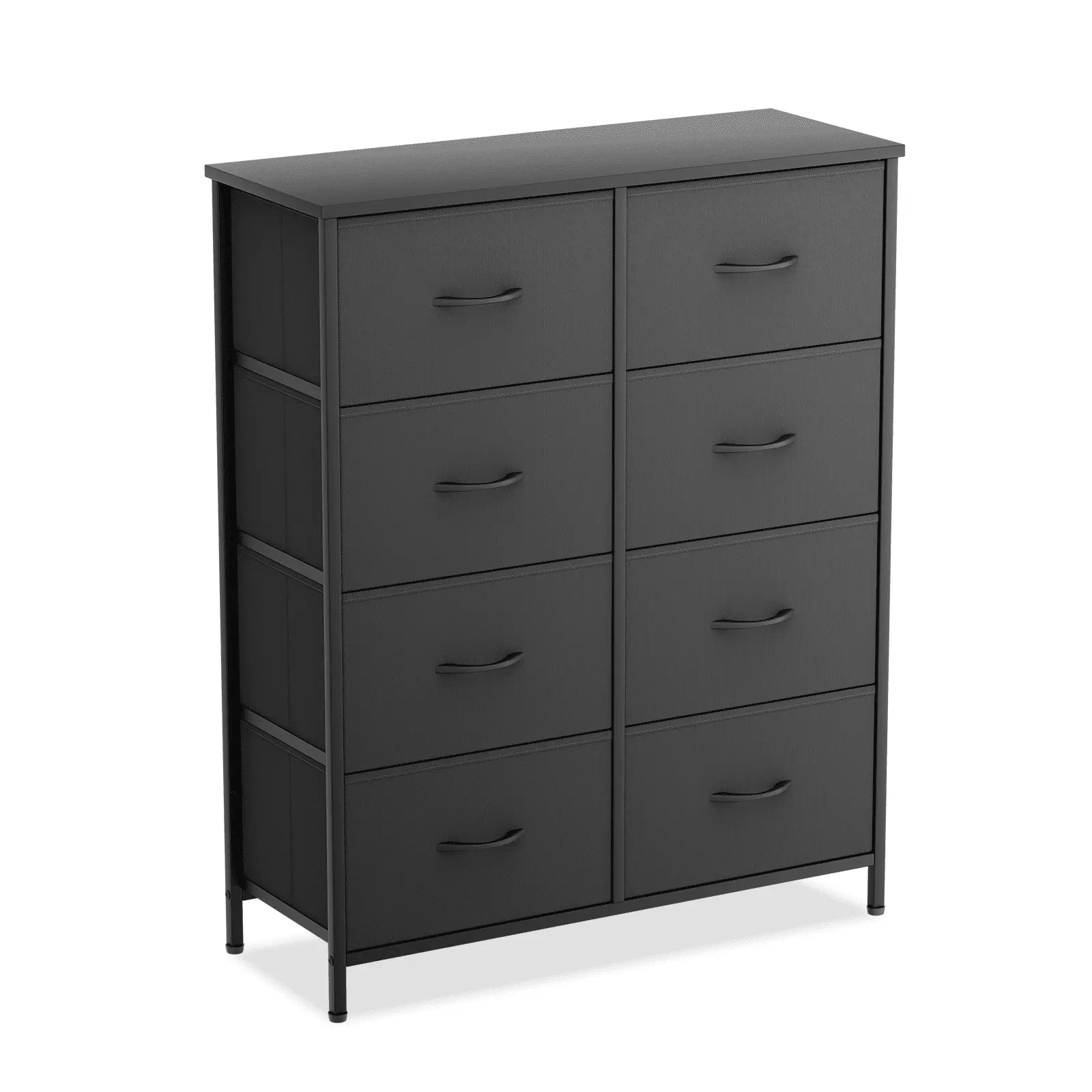 Magshion 8 Drawer Dresser. Modern Fabric Drawer Storage Closet. Vertical Chest of Drawers for Bedroom Living Room. Black