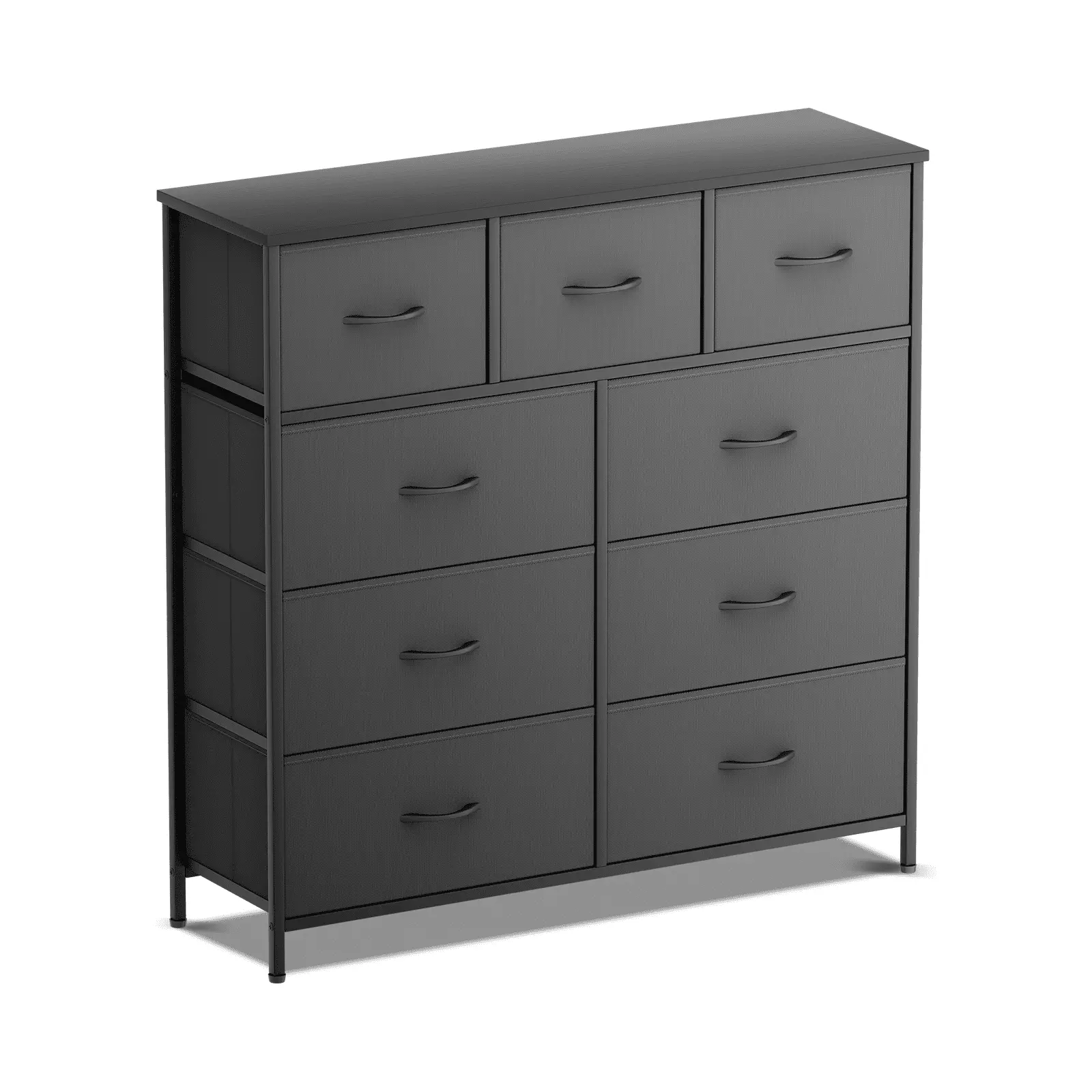 Magshion 9 Drawer Dressers. Modern Dresser. Fabric Organizer Unit Storage Cabinet for Bedroom Living Room. Black