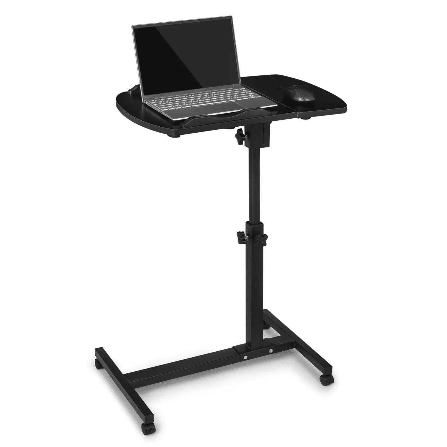 Magshion Lifting Computer Desk. Multifunctional Standing Table. Laptop Cart with Mouse Pad for Home Small Spaces. Black