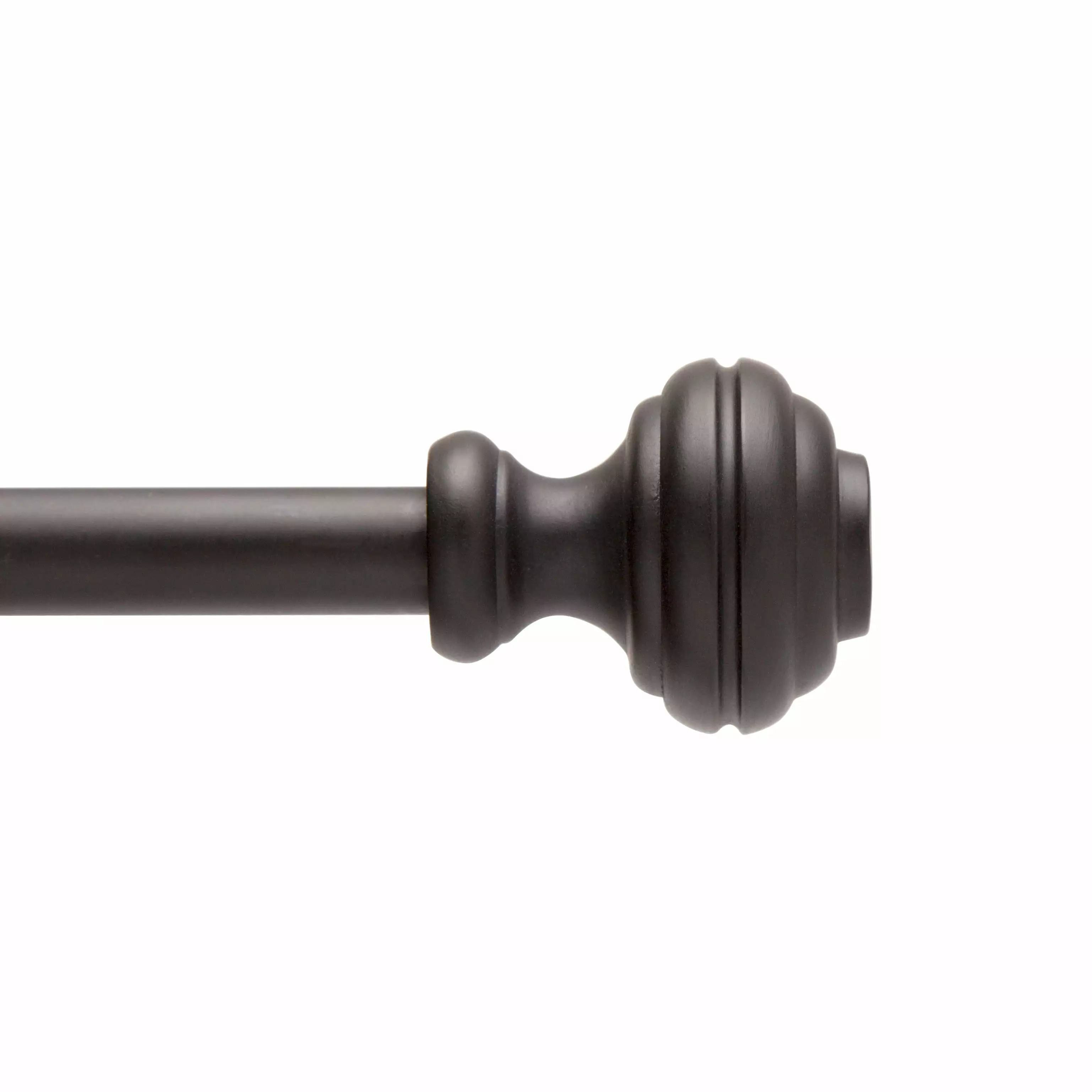 Mainstays 28-48 in. Cedric Adjustable Petite Cafe Curtain Rod. 1/2 in. Diameter. Black