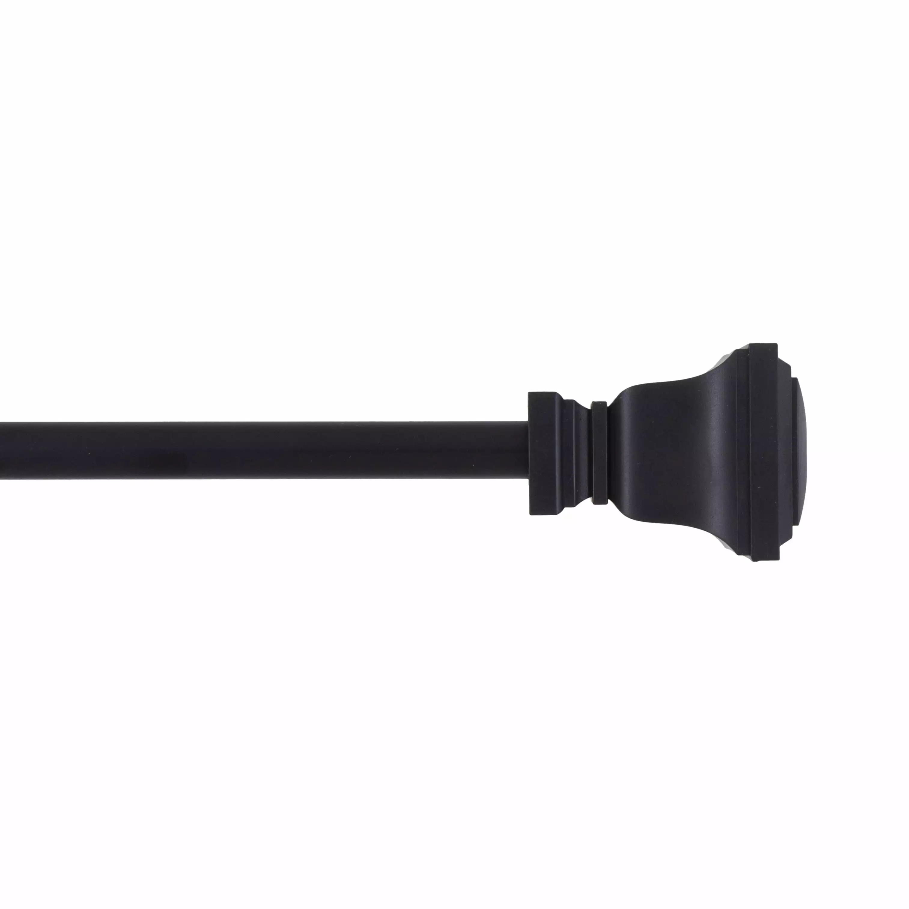 Mainstays 28-48 in. Twain Adjustable Petite Cafe Curtain Rod. 1/2 in. Diameter. Black