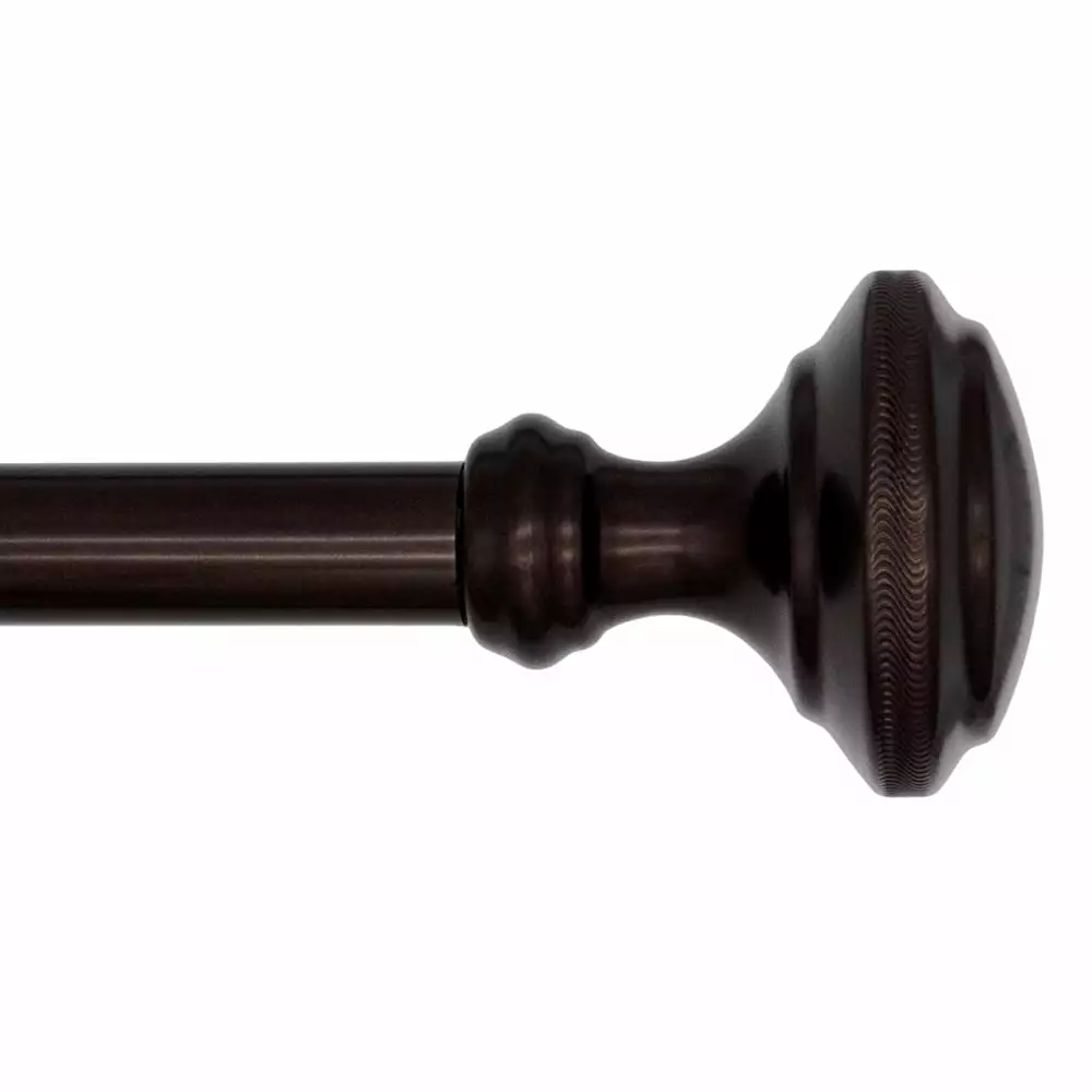 Mainstays 3/4 Inch Bronze Knob. 30 To 84 Width. Single Curtain Rod Set