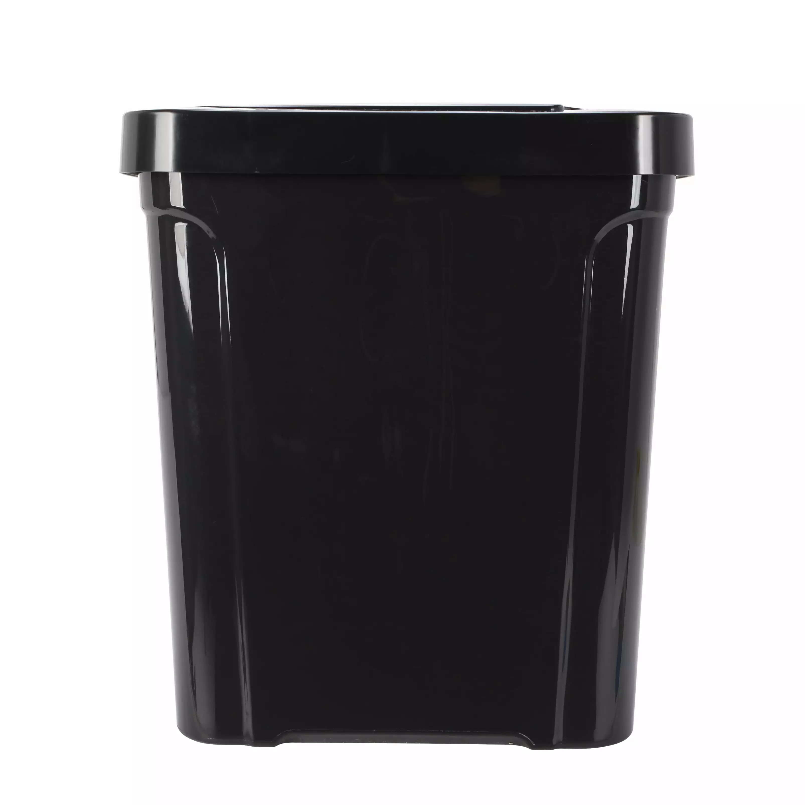 Mainstays 7.6 gal Plastic Touch Top Lid Kitchen Trash Can. Black