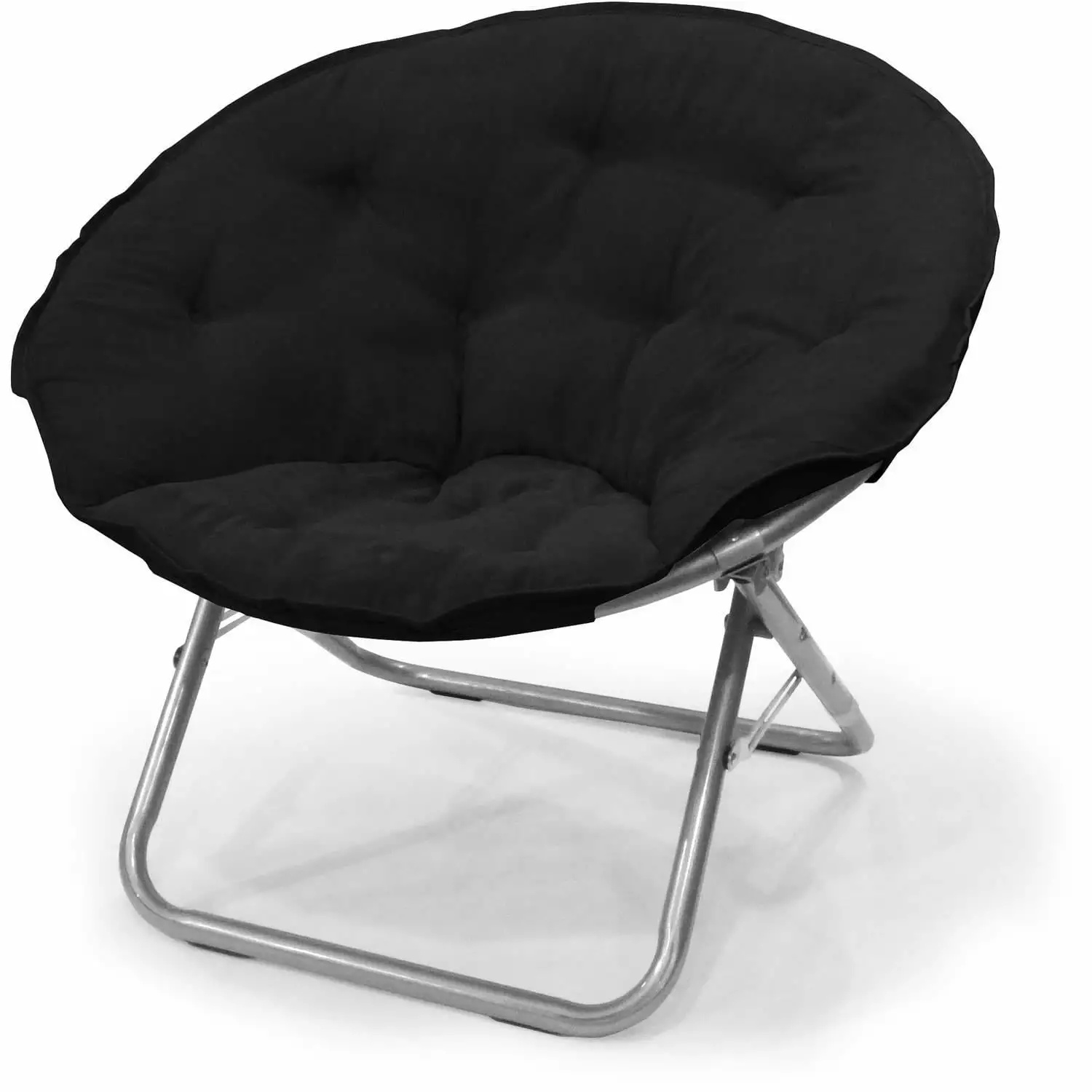 Mainstays Large Super Soft Microsuede 30 Adult Saucer Chair. Black