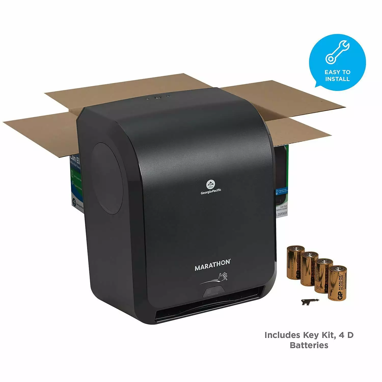 Marathon Automated Paper Towel Dispenser Automatic - Black