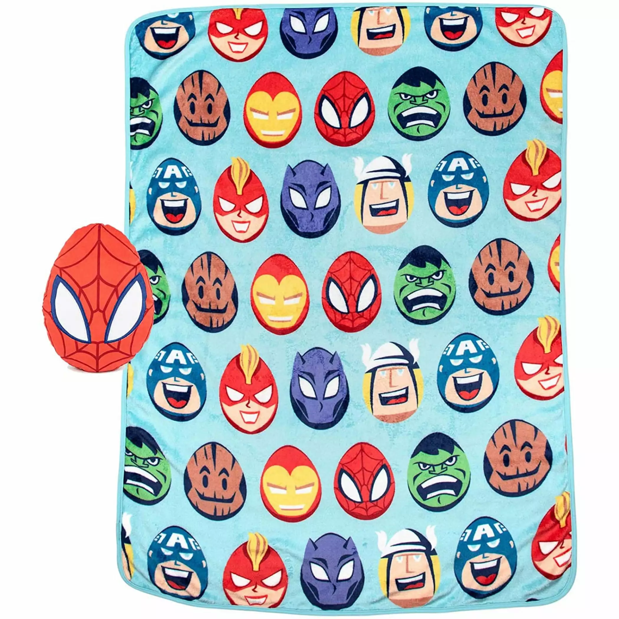 Marvel Comics Spider-Man Easter Heroes Travel Blanket and Nogginz Set