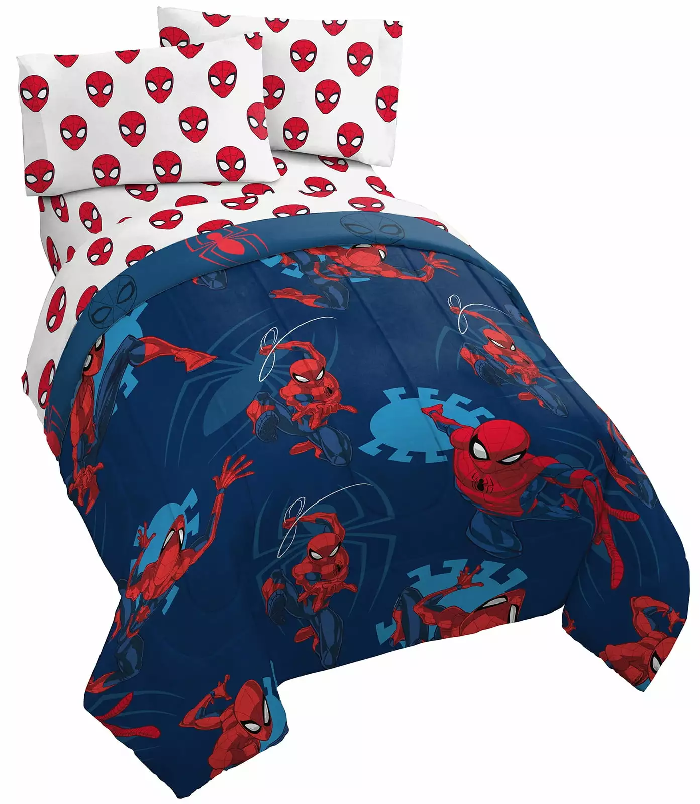 Marvel Spider-Man 5 Piece Queen Bed Set. Kid's Bedding