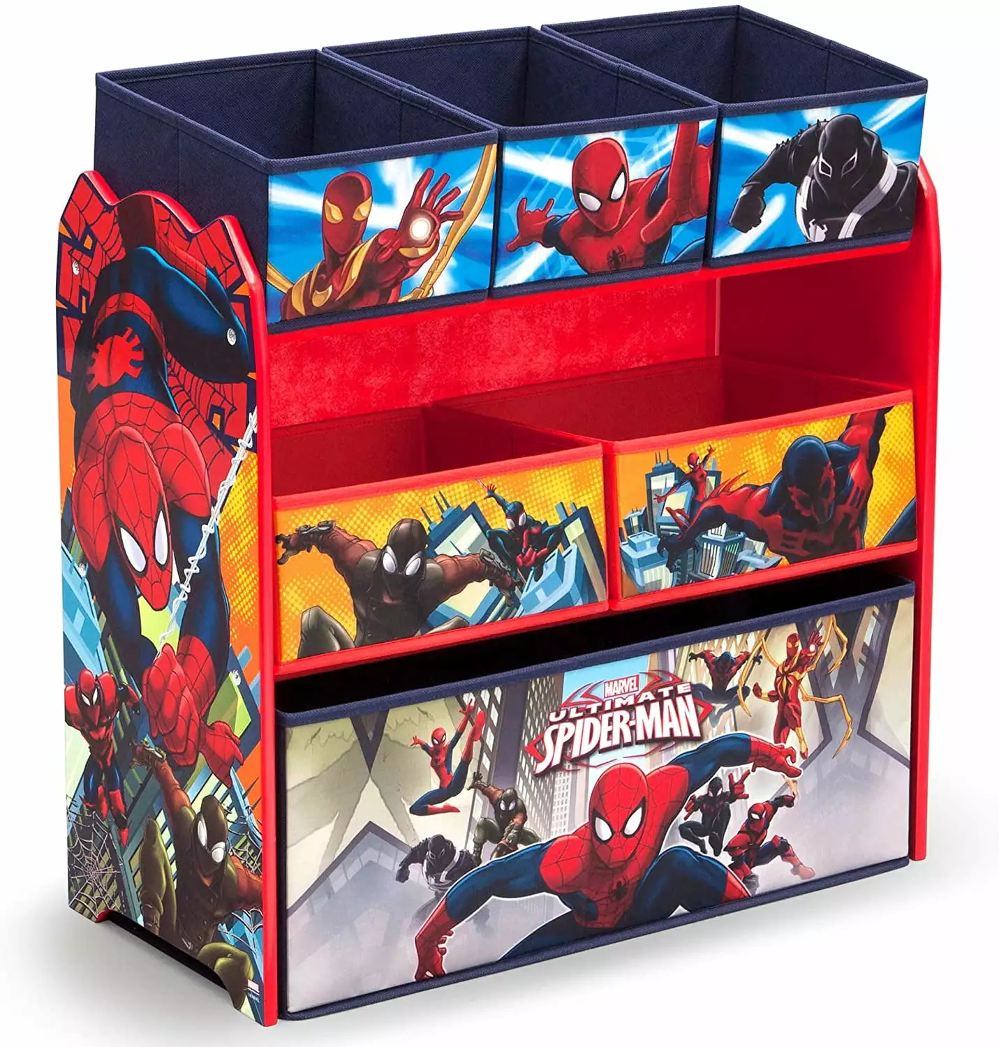 Marvel Spider-Man 6 Bin Design and Store Toy Organizer by Delta Children. Greenguard Gold Certified