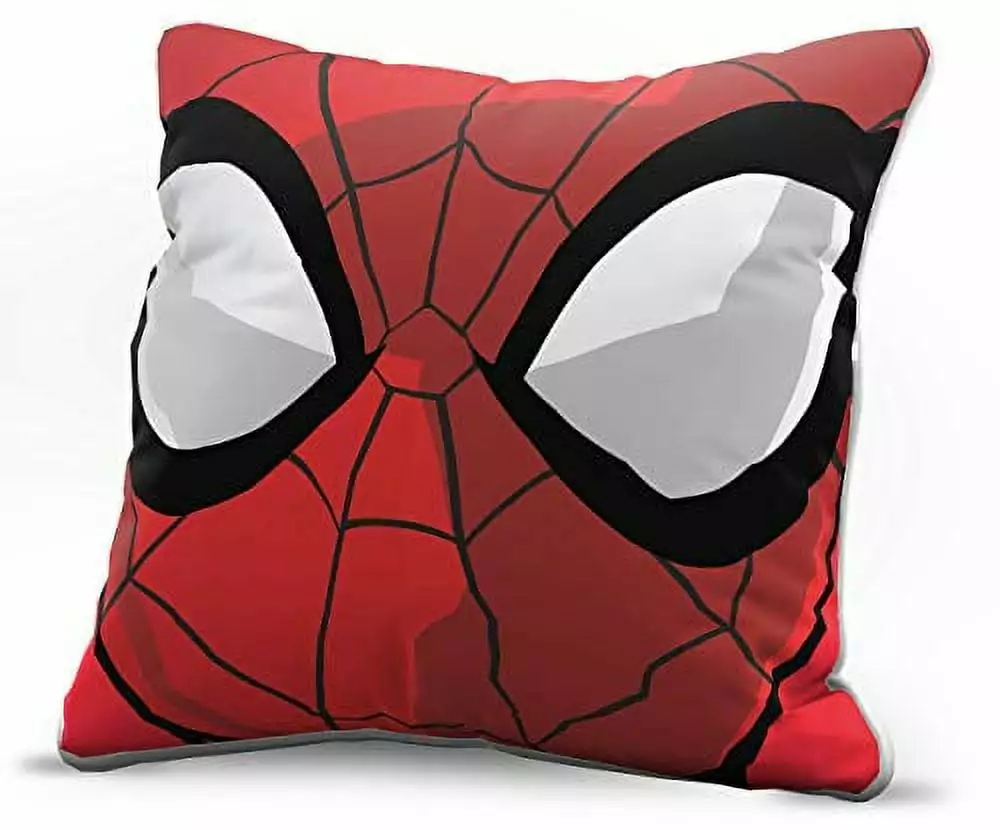 Marvel Spiderman 15x15 Superhero Decorative Pillow Cover. 100% Microfiber. Red