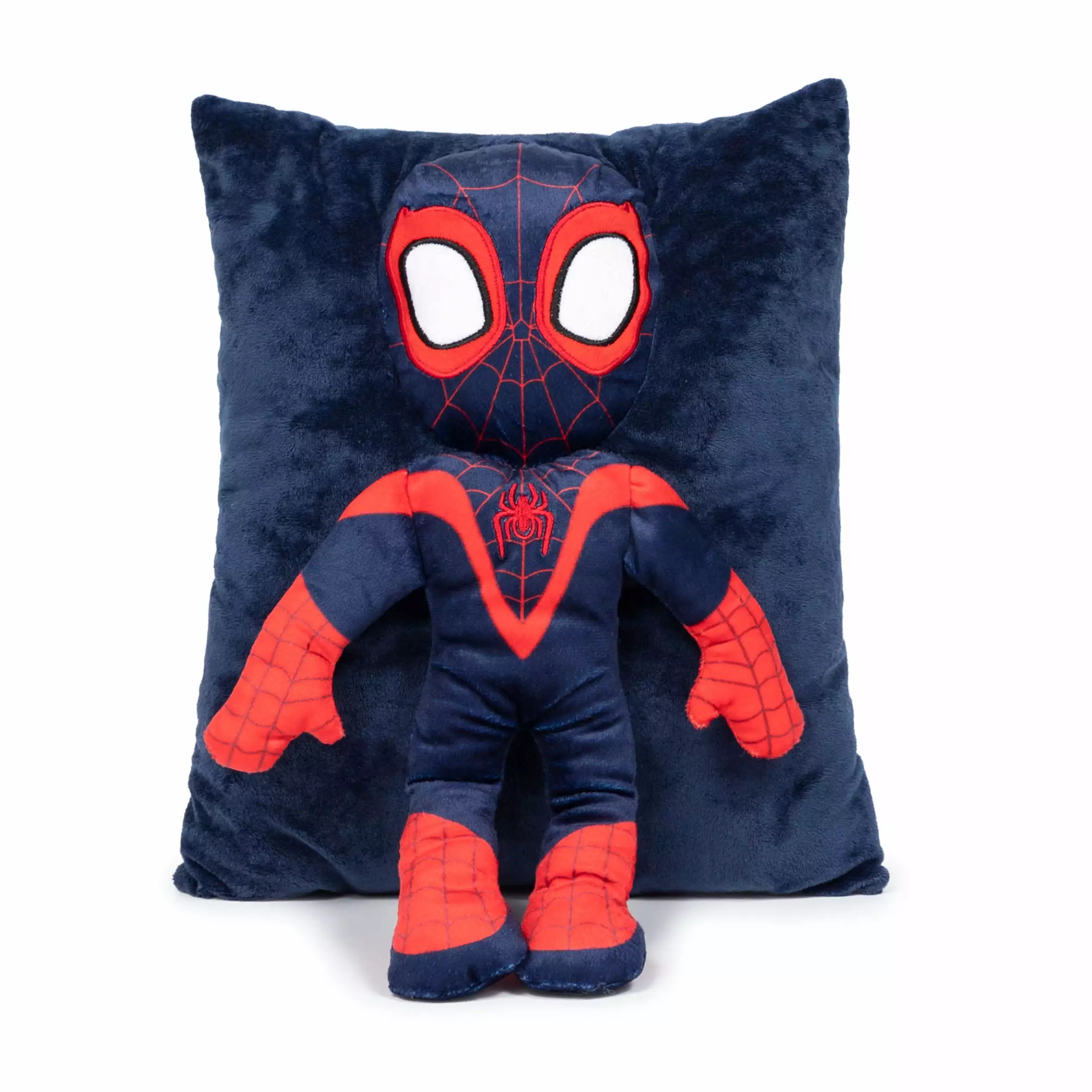 Marvel Spidey & His Amazing Friends Navy Blue Miles 3D Snuggle Pillow . 100% Microfiber