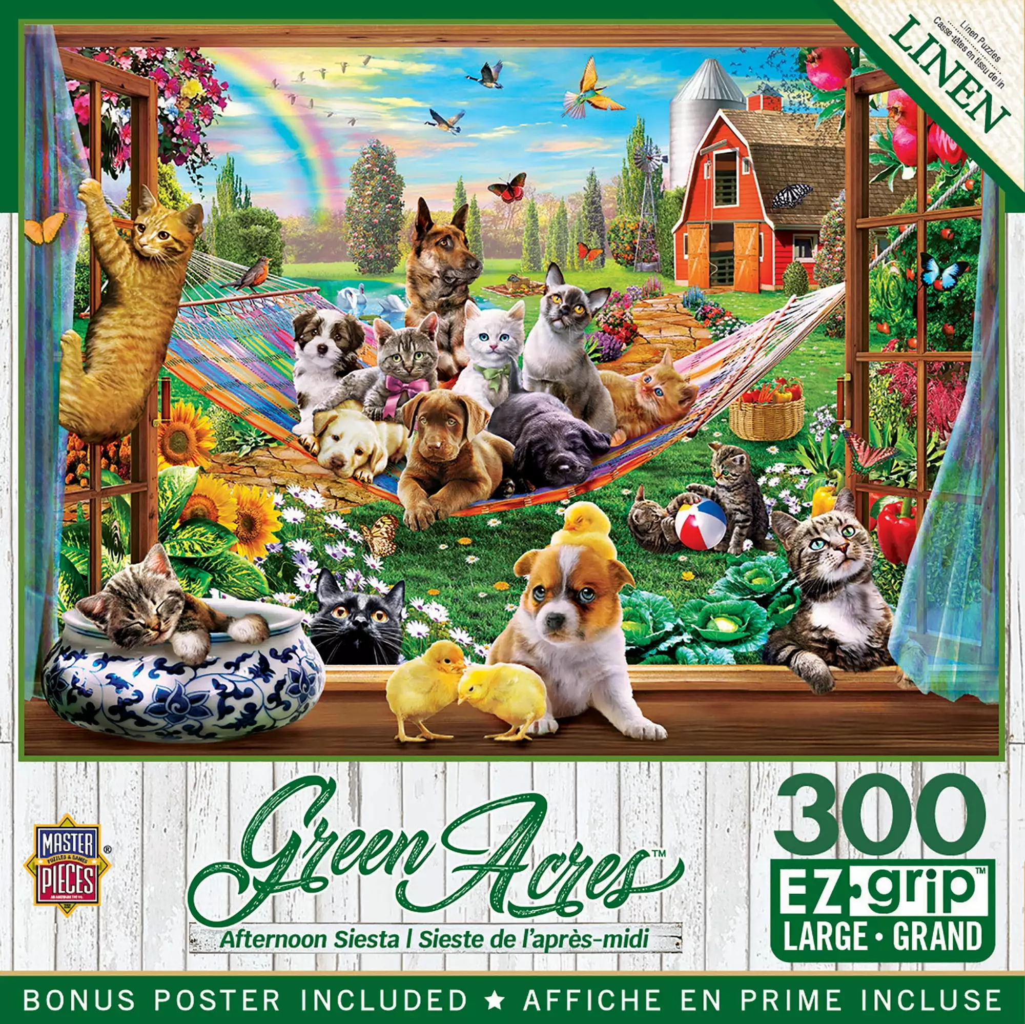 MasterPieces 300 Piece EZ Grip Adult Jigsaw Puzzle - Afternoon Siesta - 18x24