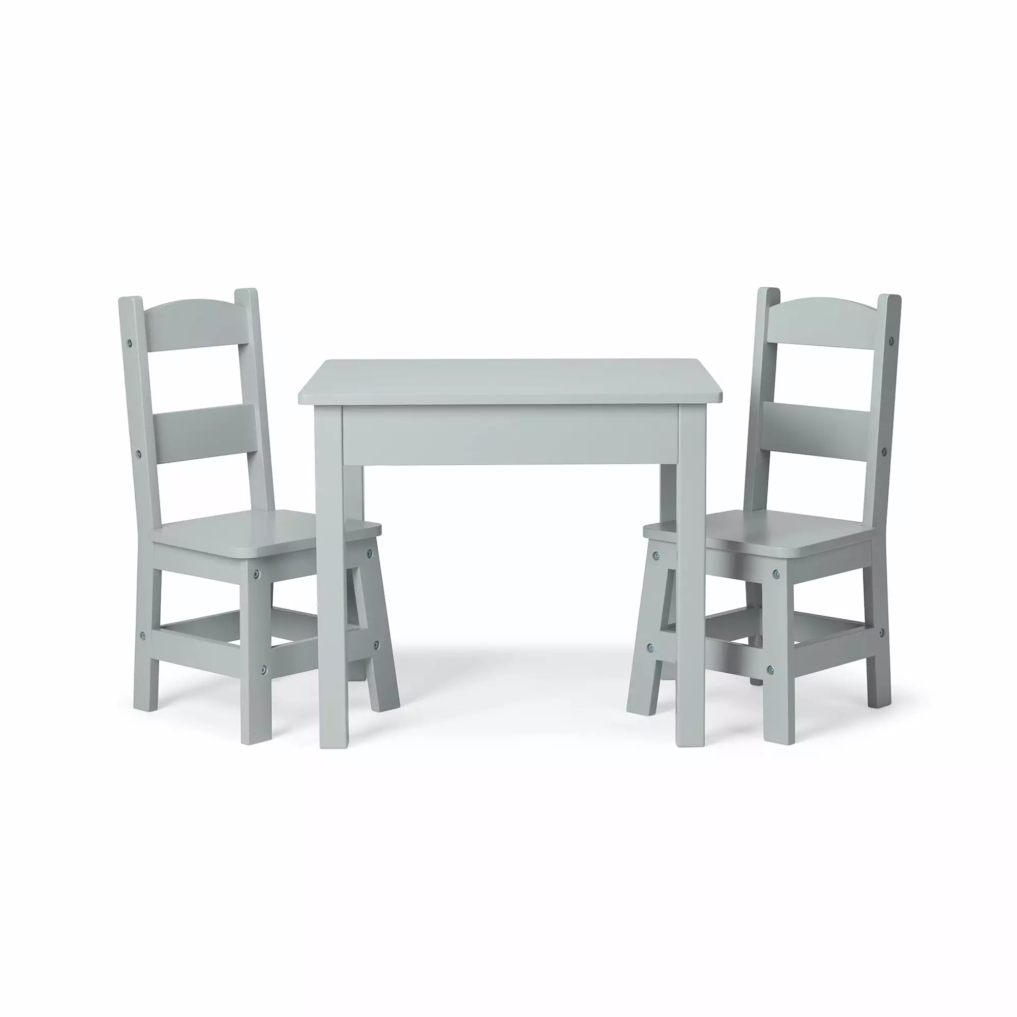 Melissa & Doug Kids Furniture Wooden Table & Chairs-Gray Kids Furniture