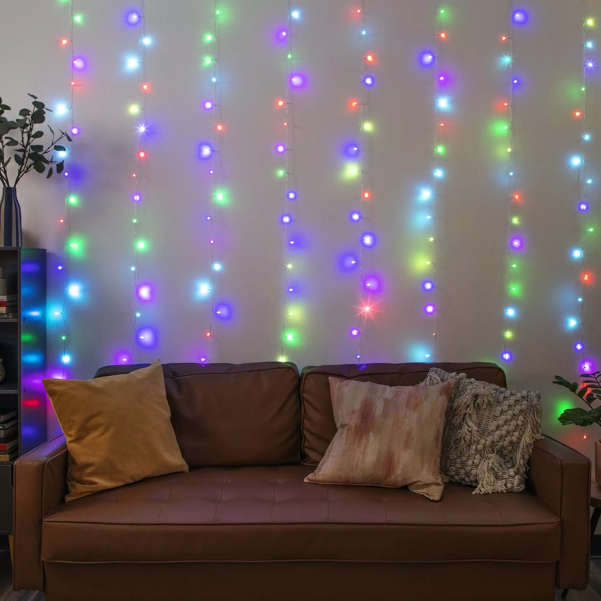 Merkury Innovations Indoor Curtain Lights. Multi-Color LEDs. 3 Flashing Modes. Remote Control. USB Powered