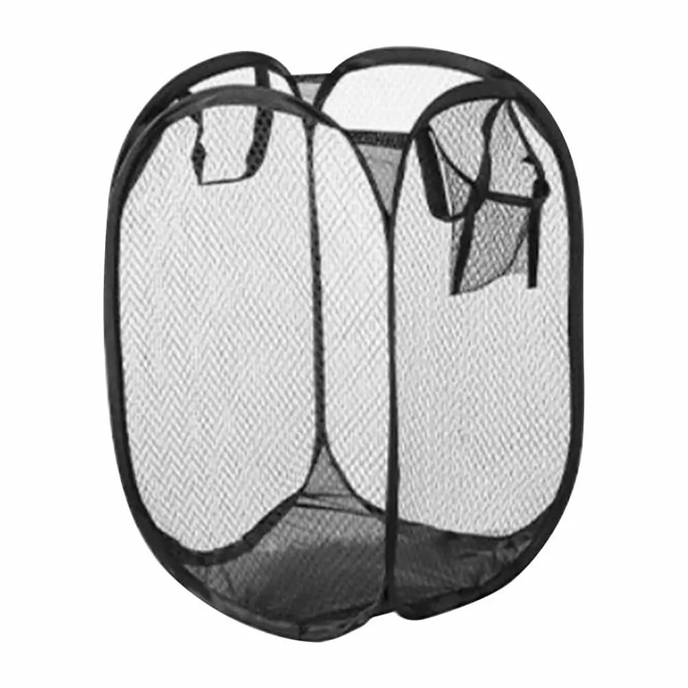 Mesh Popup Laundry Hamper. Collapsible Laundry Basket. Foldable Pop Up Hamper with Sturdy Handles. Easy to Open and Fold for Dorm. Laundry Room. Bedroom