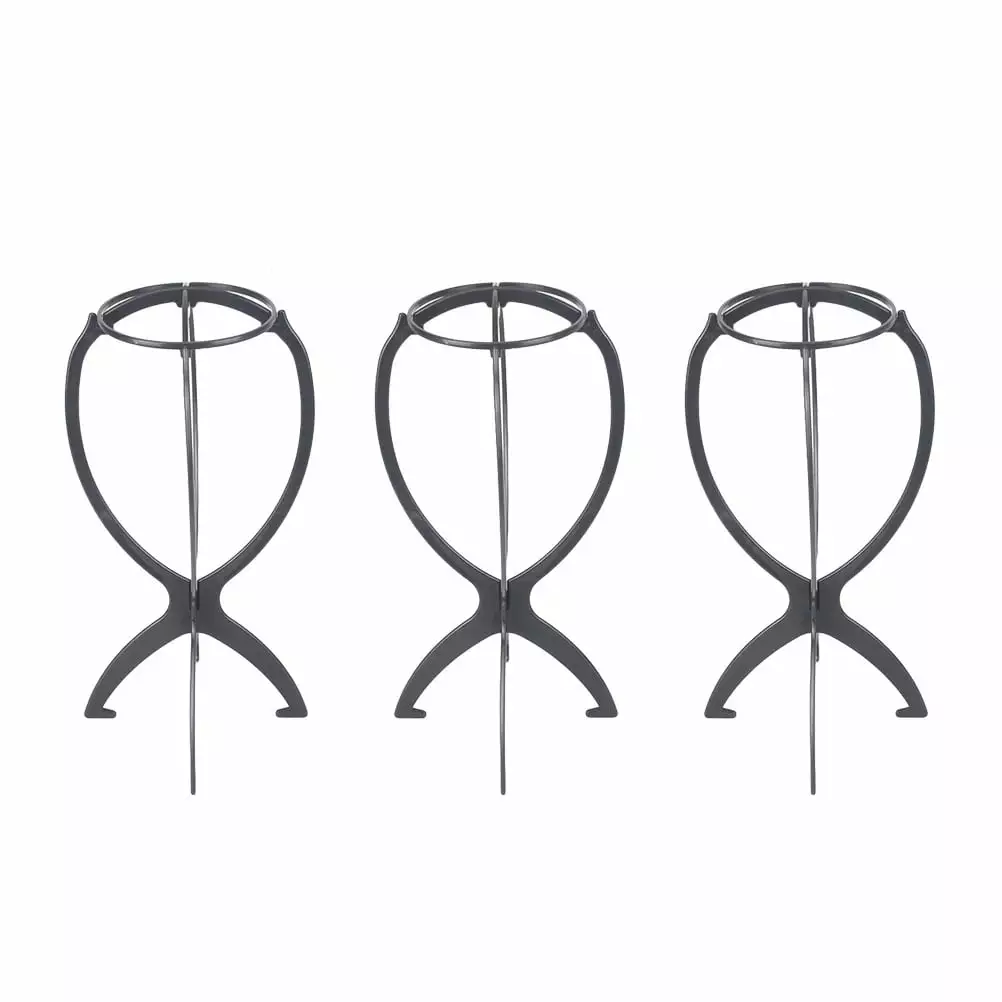 Mian Foldable Clothes Rack 6Pcs Wig Stand Portable Dryer for Home Salon Hats & Wigs