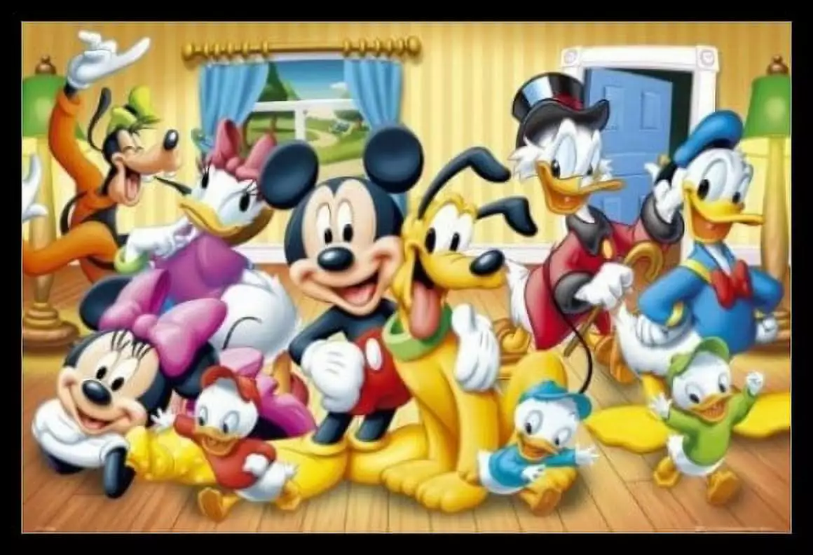 Mickey Mouse Disney Group Laminated & Framed Poster (24 x 36)