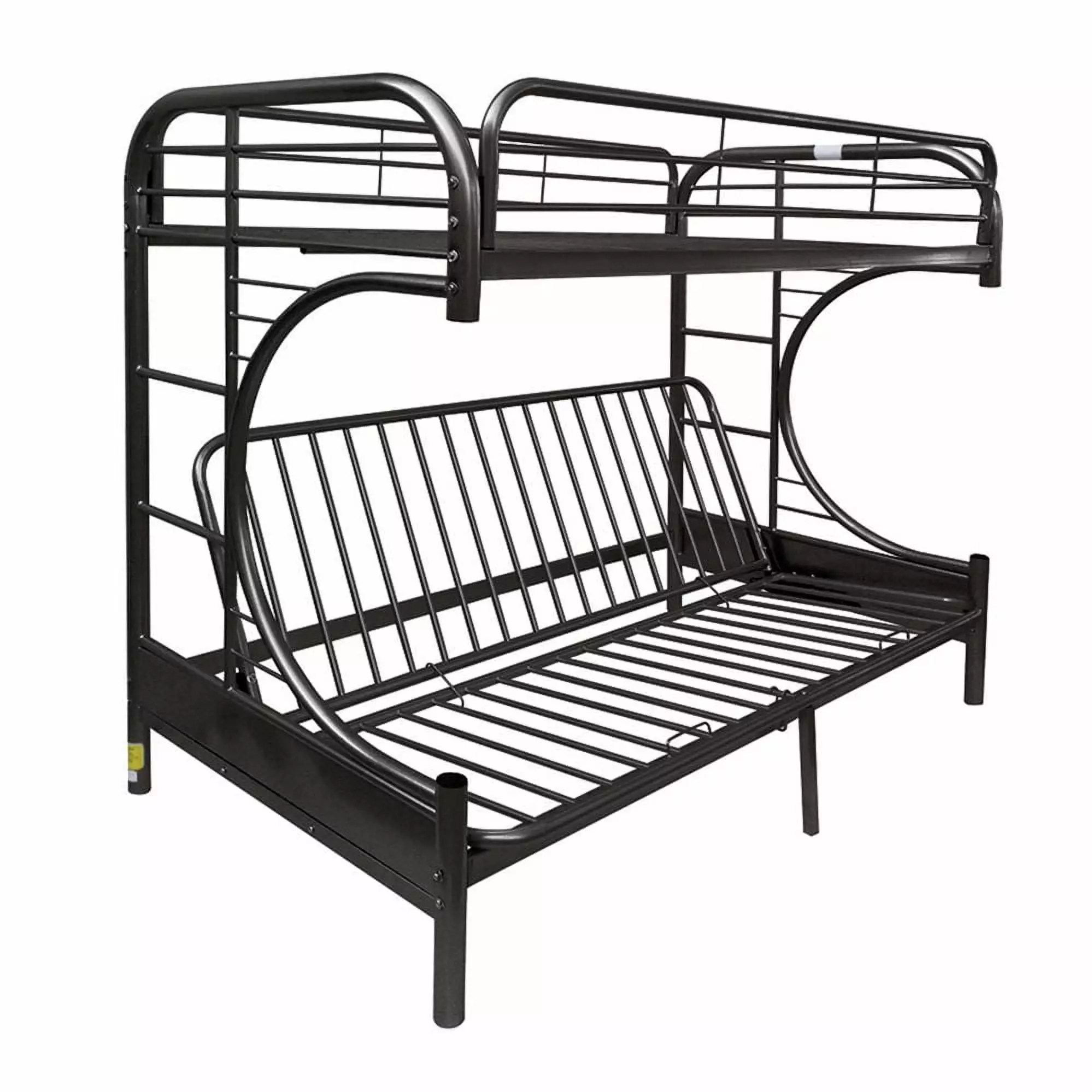 Miekor Furniture Eclipse Twin Over Full Futon Bunk Bed (Twin/Full/Futon) in Black