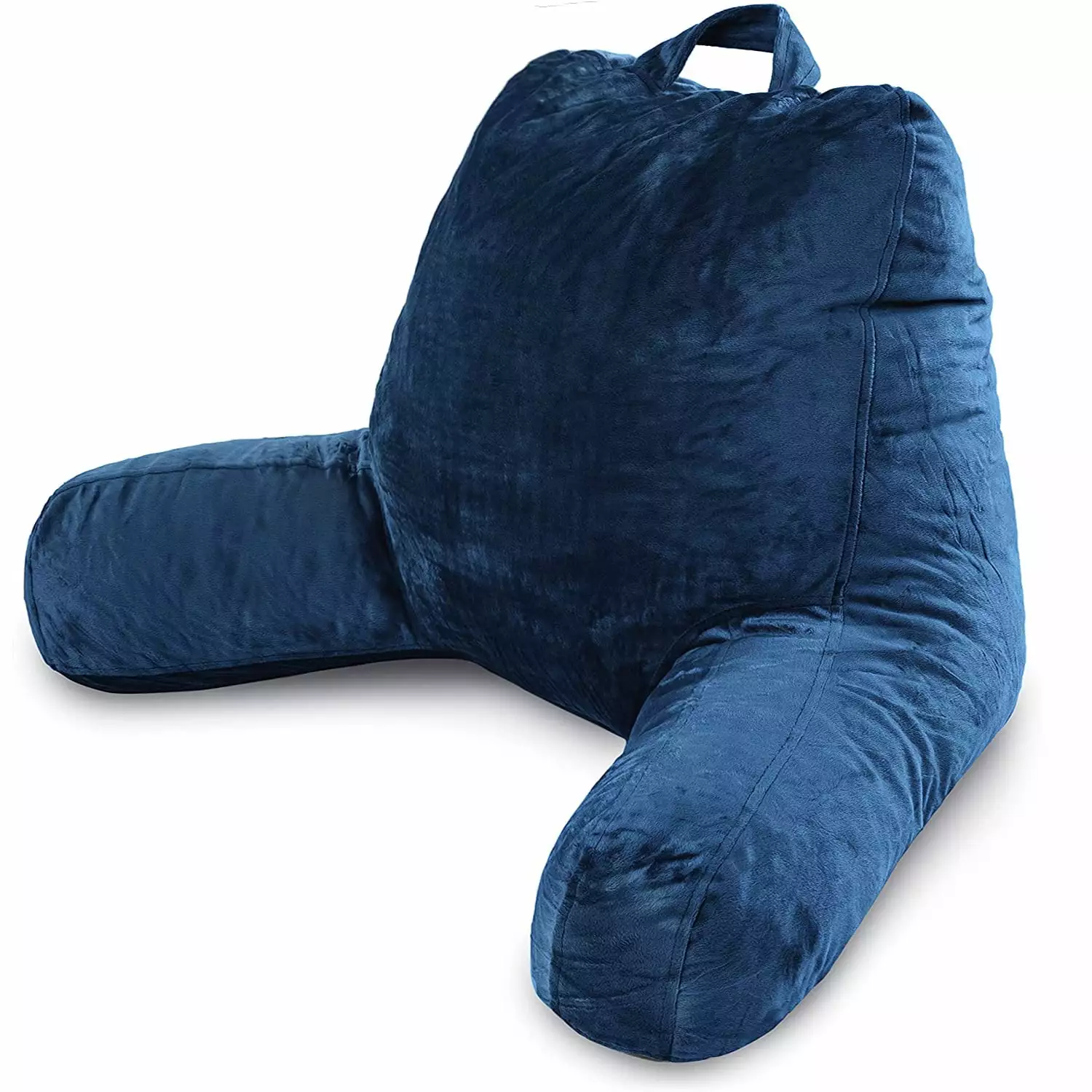 Milliard Navy Blue Reading Pillow. Shredded Memory Foam. Great Backrest for Books or Gaming. Size: Large