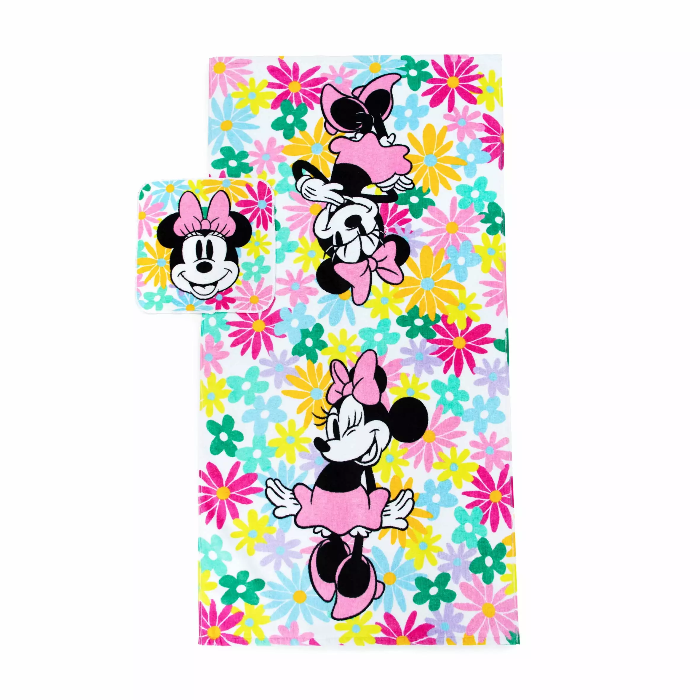 Minnie Kids Cotton 2 Piece Towel and Washcloth Set