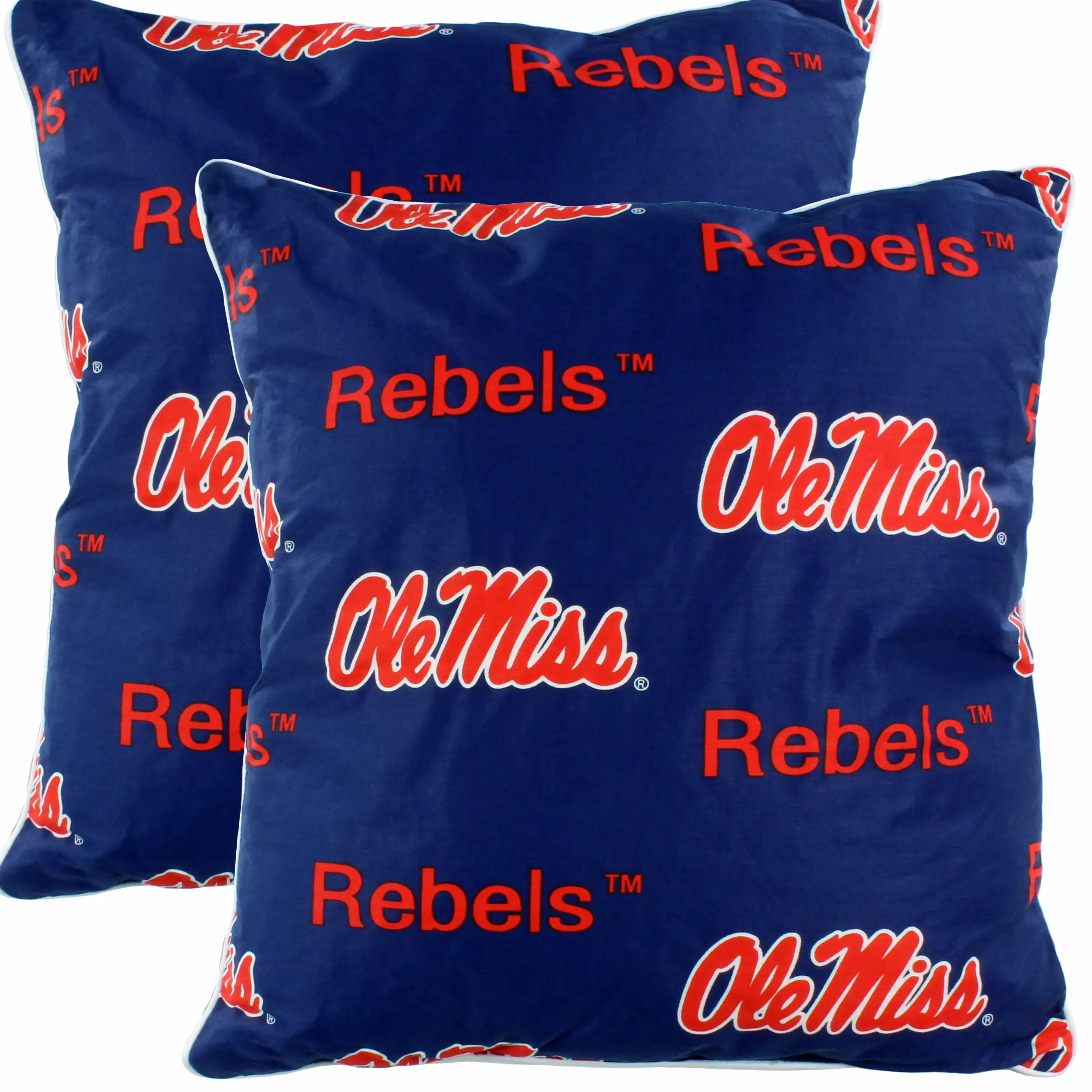 Mississippi Rebels 16 x 16 Decorative Pillow - (Includes 2 Decorative Pillows)